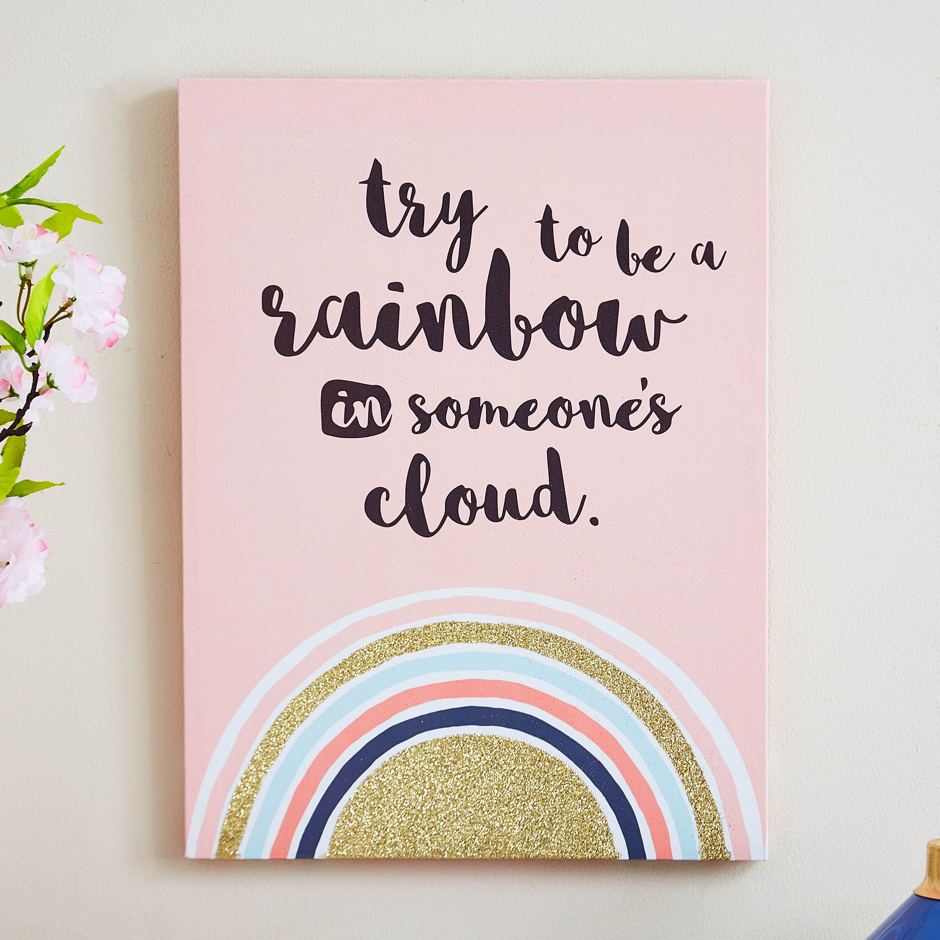 لوحة كانفاس جليتر بطبعات قوس قزح من آرتيستري - 30x40x1.8 سم-hbxhomeware-hbxkidsandyouth-image-1