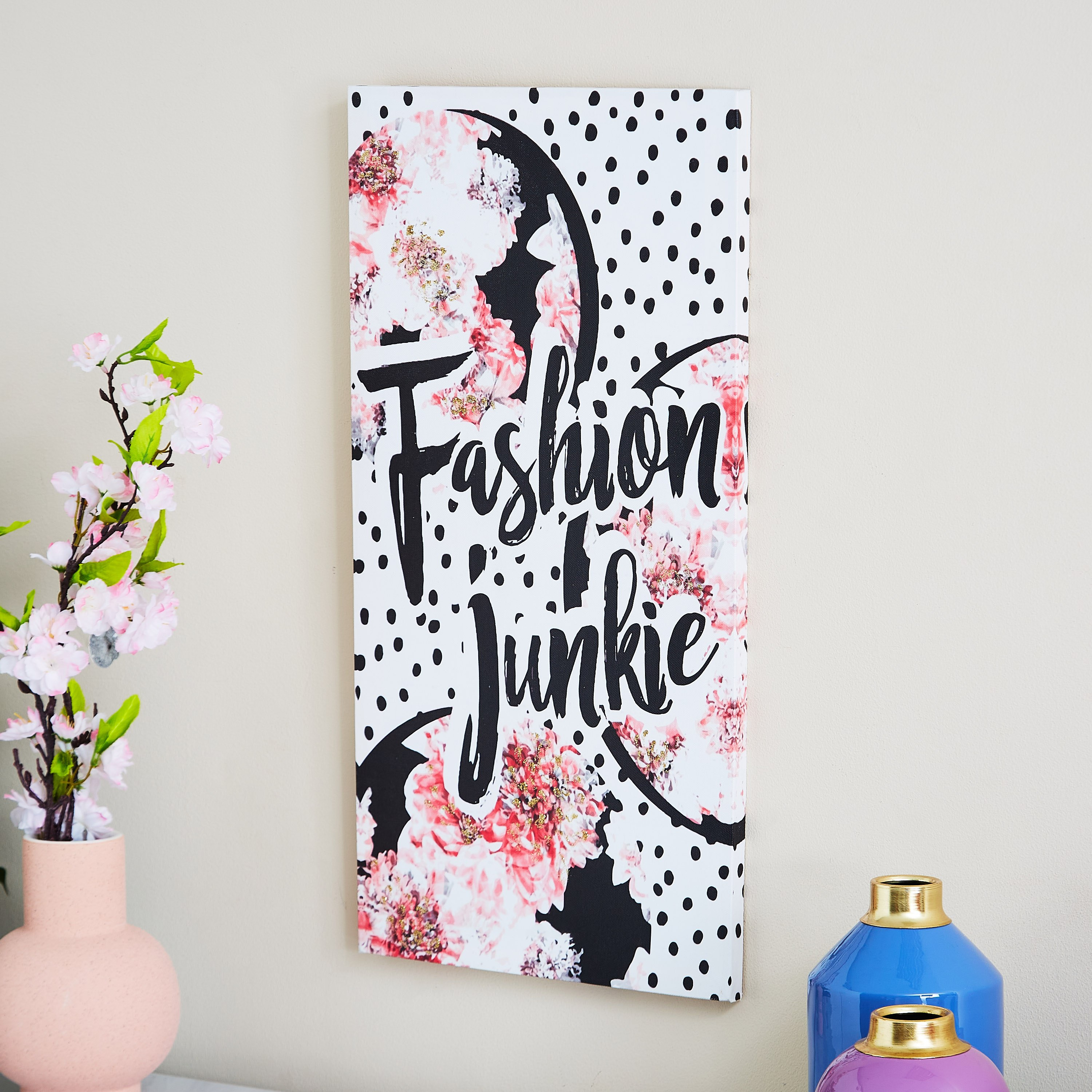 لوحة كانفاس بطبعات فاشون جانكي من آرتيستري - 30x60x1.8 سم-hbxhomeware-hbxkidsandyouth-image-2
