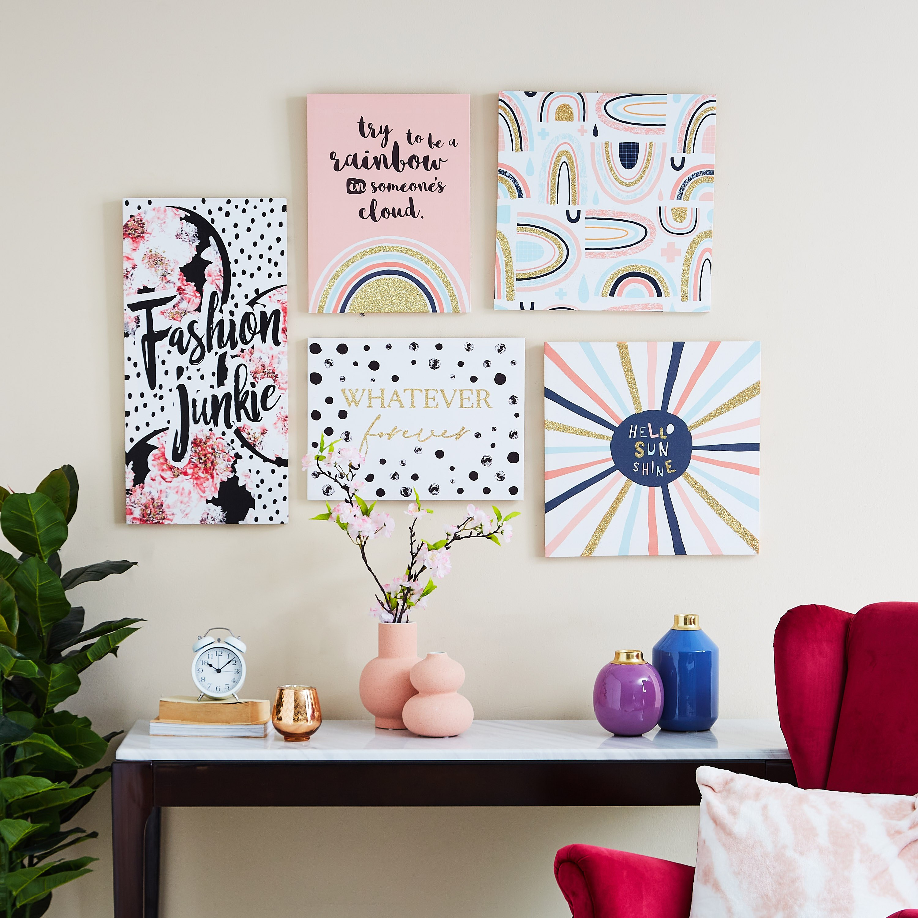 لوحة كانفاس بطبعات فاشون جانكي من آرتيستري - 30x60x1.8 سم-hbxhomeware-hbxkidsandyouth-image-4