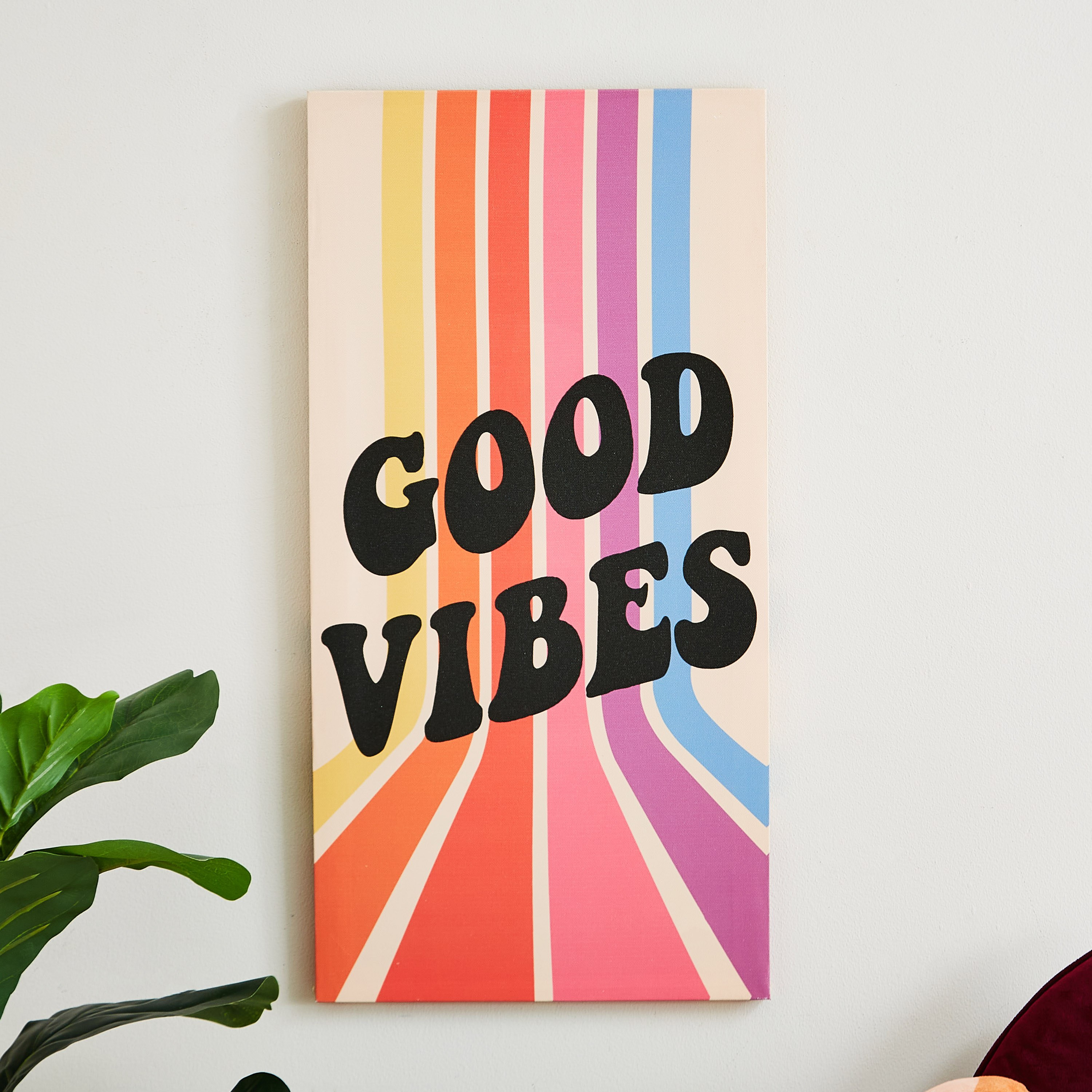 لوحة كانفاس بطبعات جود فايبس من آرتيستري - 30x60 سم-hbxhomeware-hbxkidsandyouth-image-1