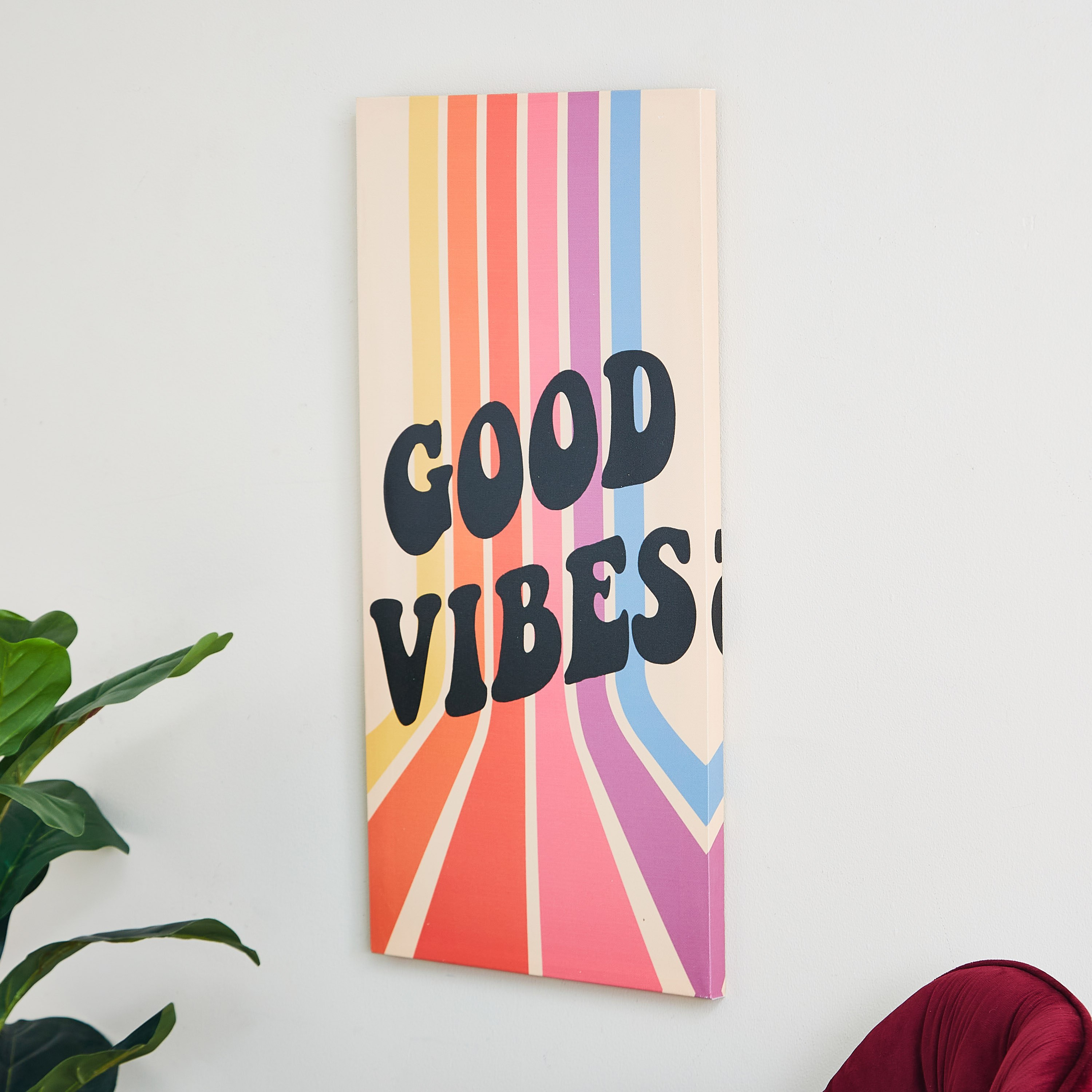 لوحة كانفاس بطبعات جود فايبس من آرتيستري - 30x60 سم-hbxhomeware-hbxkidsandyouth-image-2