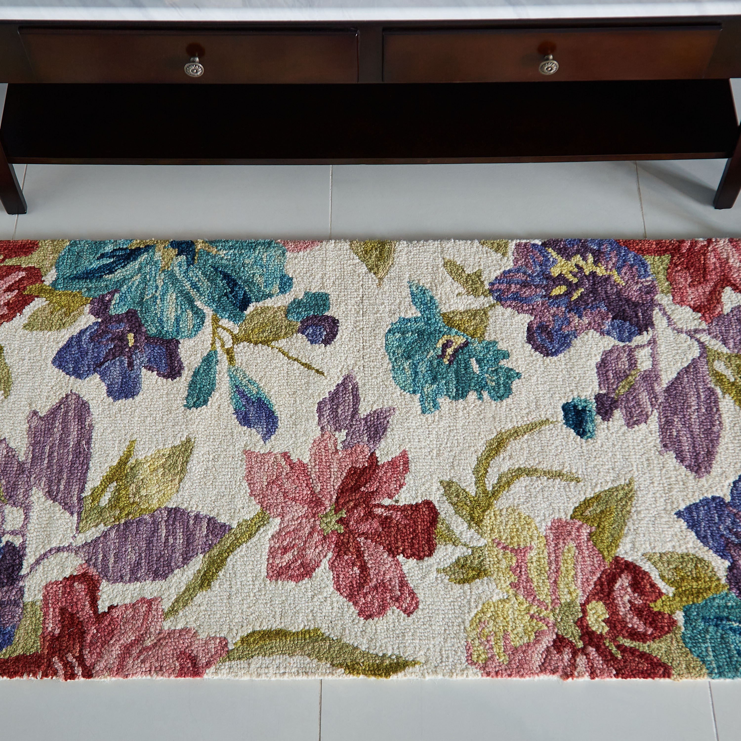 سجادة صوف معنقدة يدويًا من فيونا - 80X230 سم-hbxdecorandfurnishings-floorcoverings-rugs-image-2