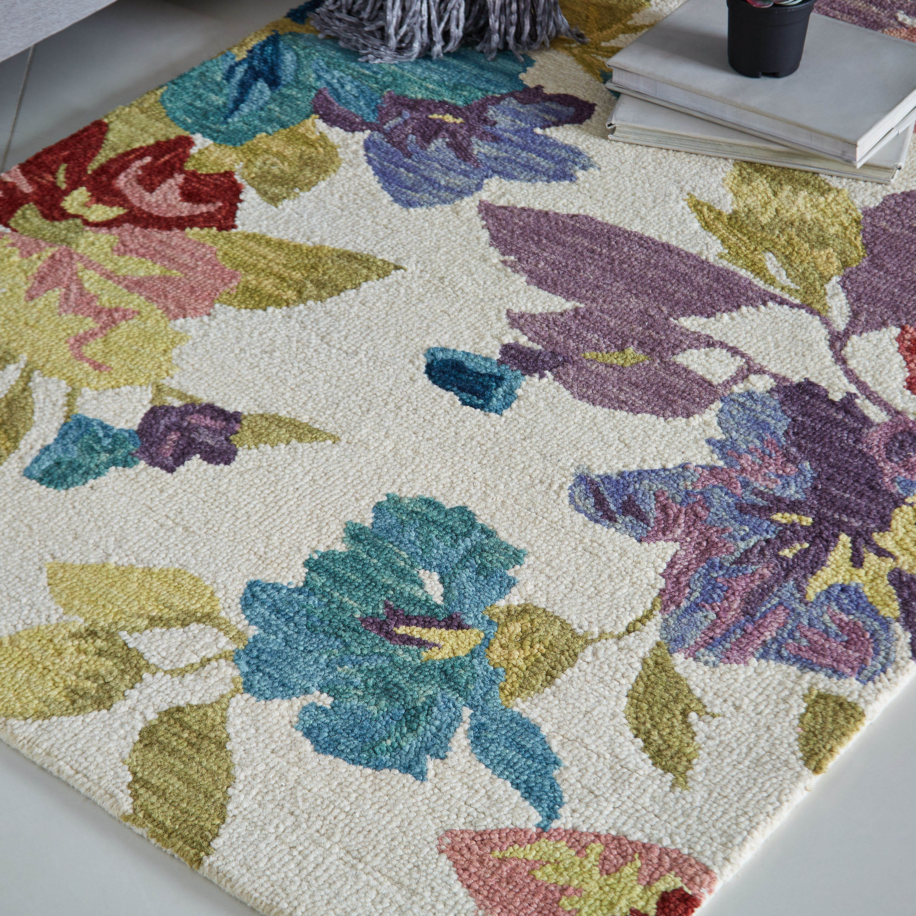 سجادة صوف معنقدة يدويًا من فيونا - 120x170 سم-hbxdecorandfurnishings-floorcoverings-rugs-image-2