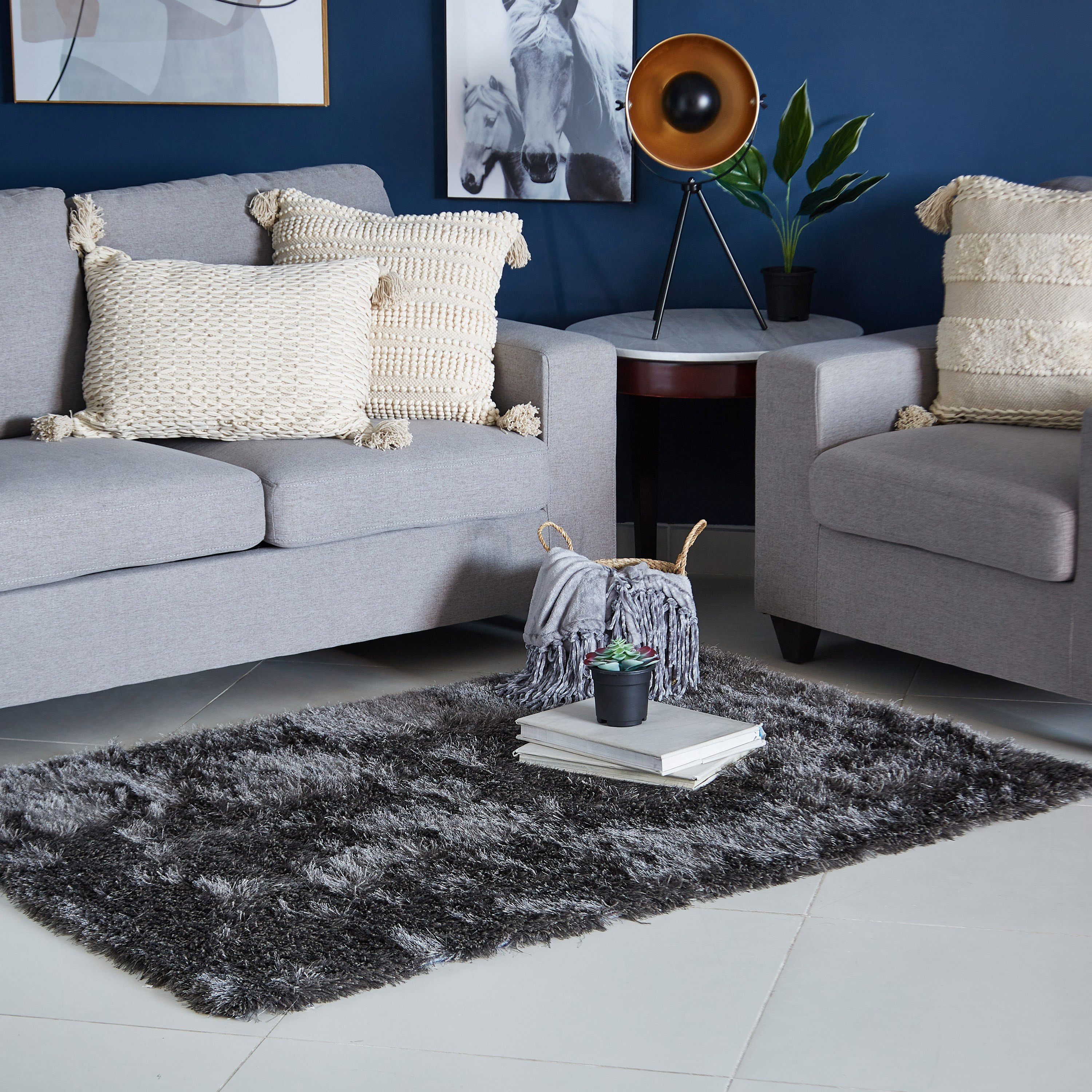 Nelson Polyester Microfiber Shaggy Rug - 110x160 cm-hbxdecorandfurnishings-floorcoverings-rugs-image-1