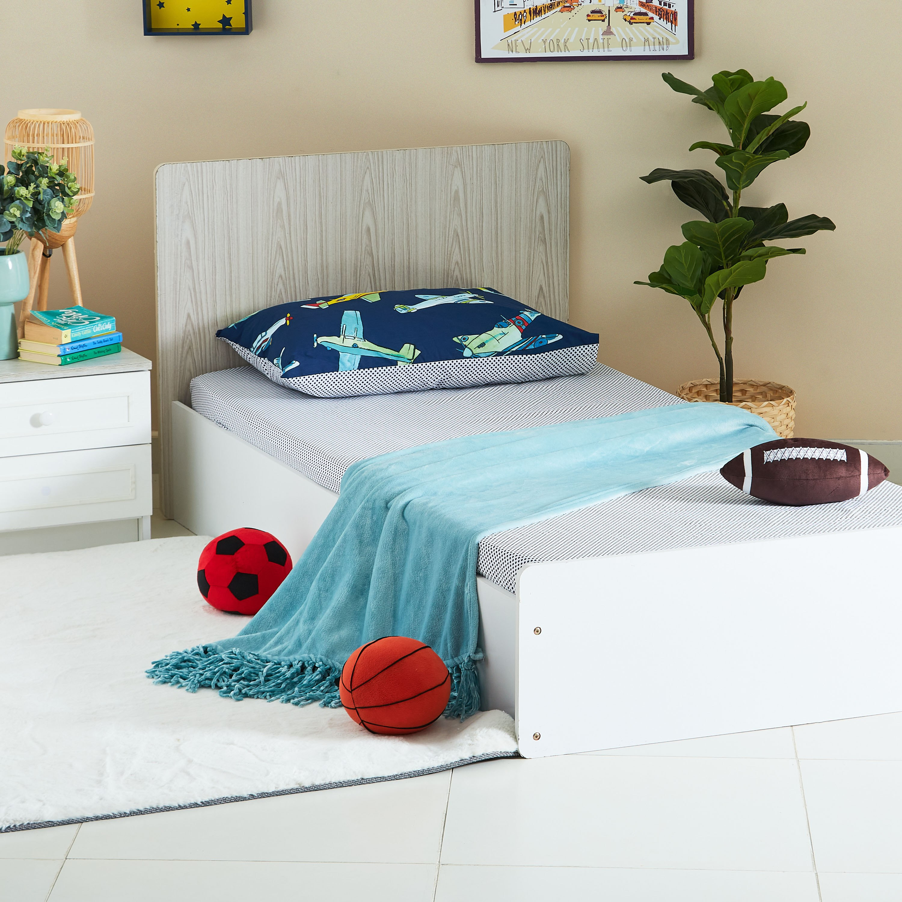 شرشف مطاطي فردي من إلفيش إيربلان - 90x200+25 سم-hbxhomeware-bedding-fittedsheets-image-4