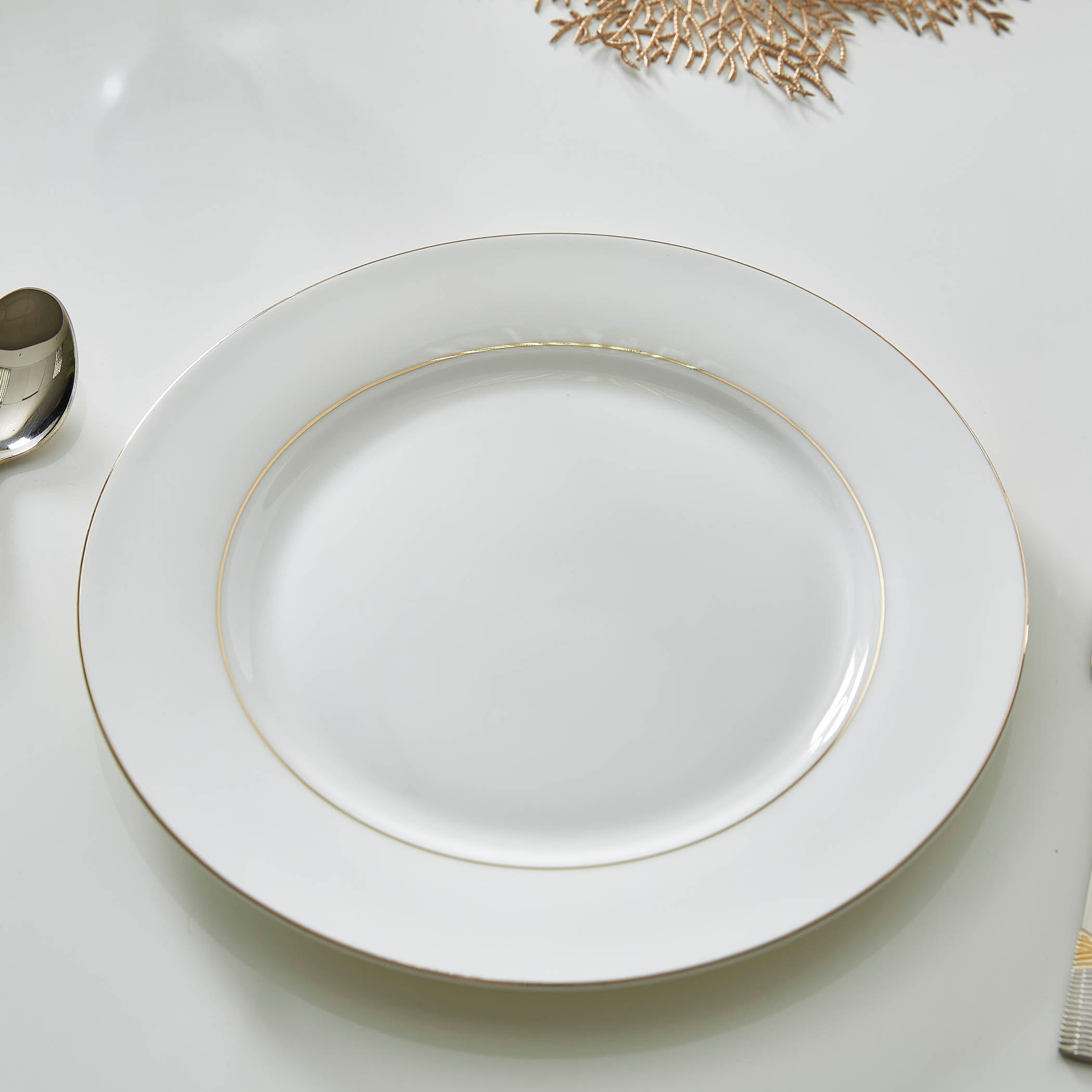 صحن عشاء خزف صيني من كوين - 26 سم-hbxdecorandfurnishings-tabletop-crockery-image-1