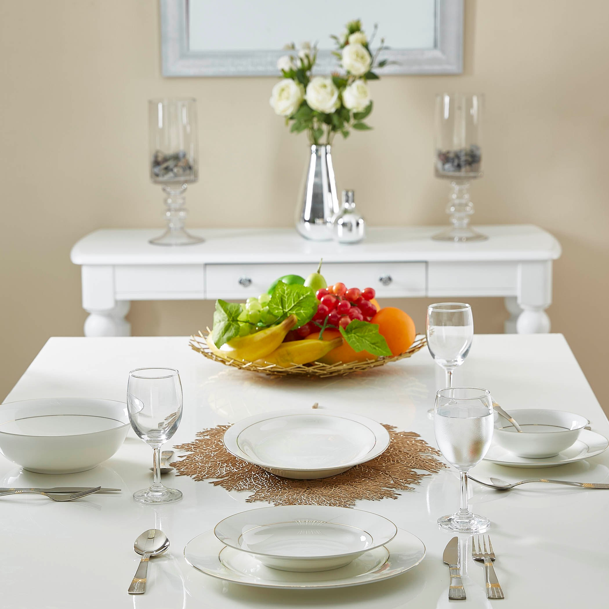 صحن عشاء خزف صيني من كوين - 26 سم-hbxdecorandfurnishings-tabletop-crockery-image-4