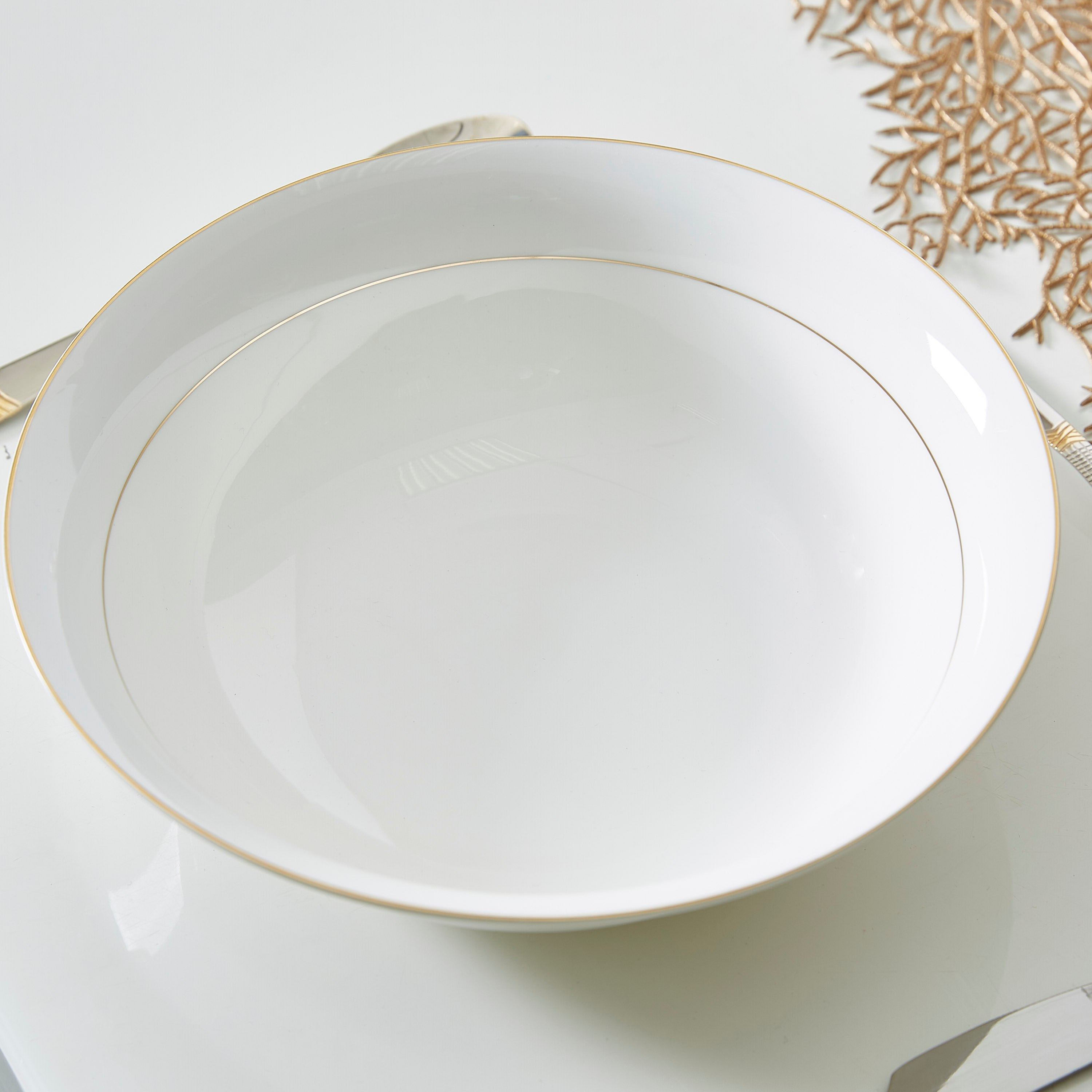 وعاء تقديم خزف صيني من كوين - 23 سم-hbxdecorandfurnishings-tabletop-serveware-image-2