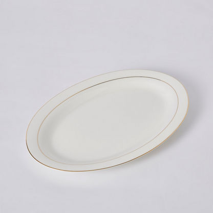 Queen Bone China Oval Platter - 30 cms