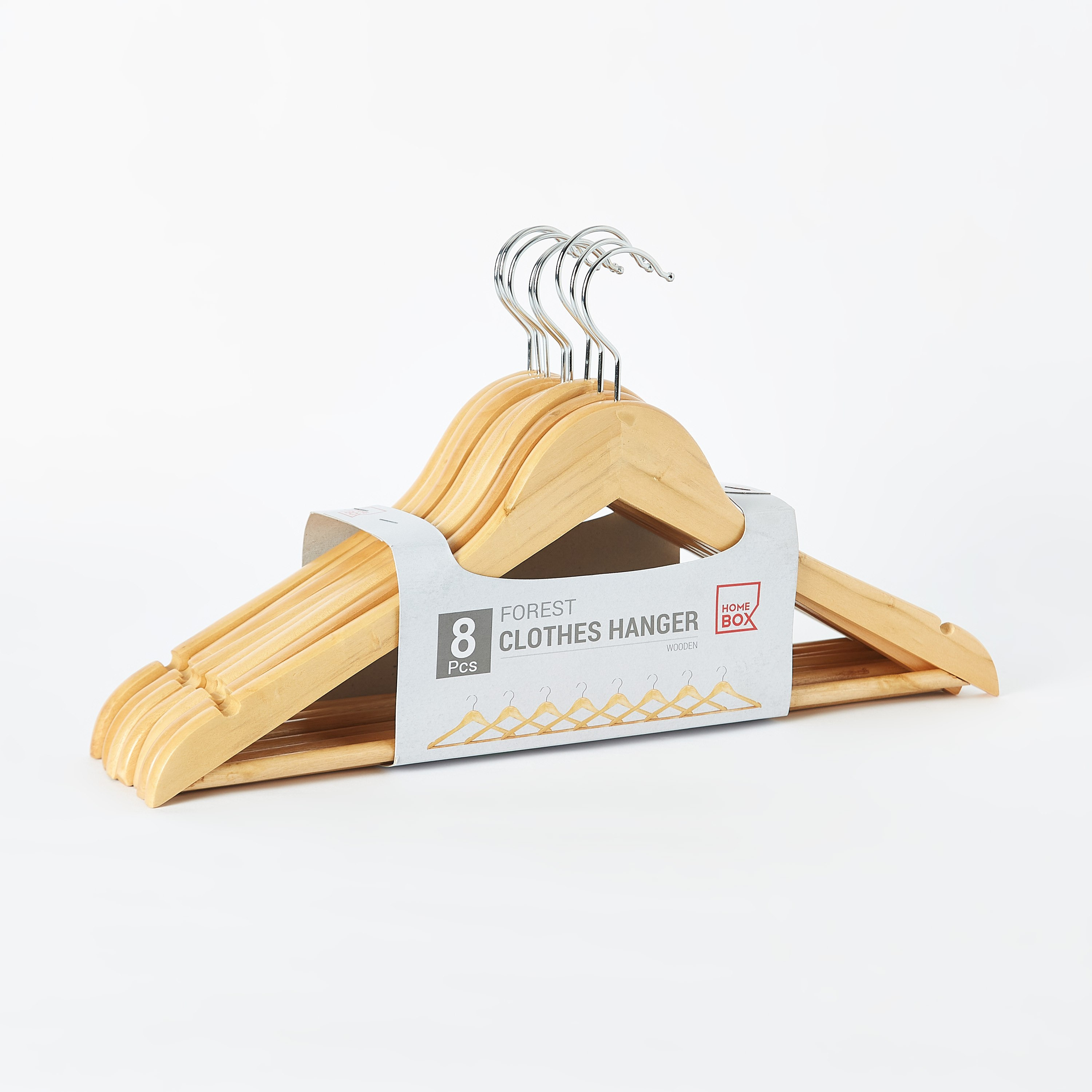 علّاقات خشبية من فوريست - طقم من 8 قطع-hbxhomeware-bathandlaundry-clothesdryingracks-image-4