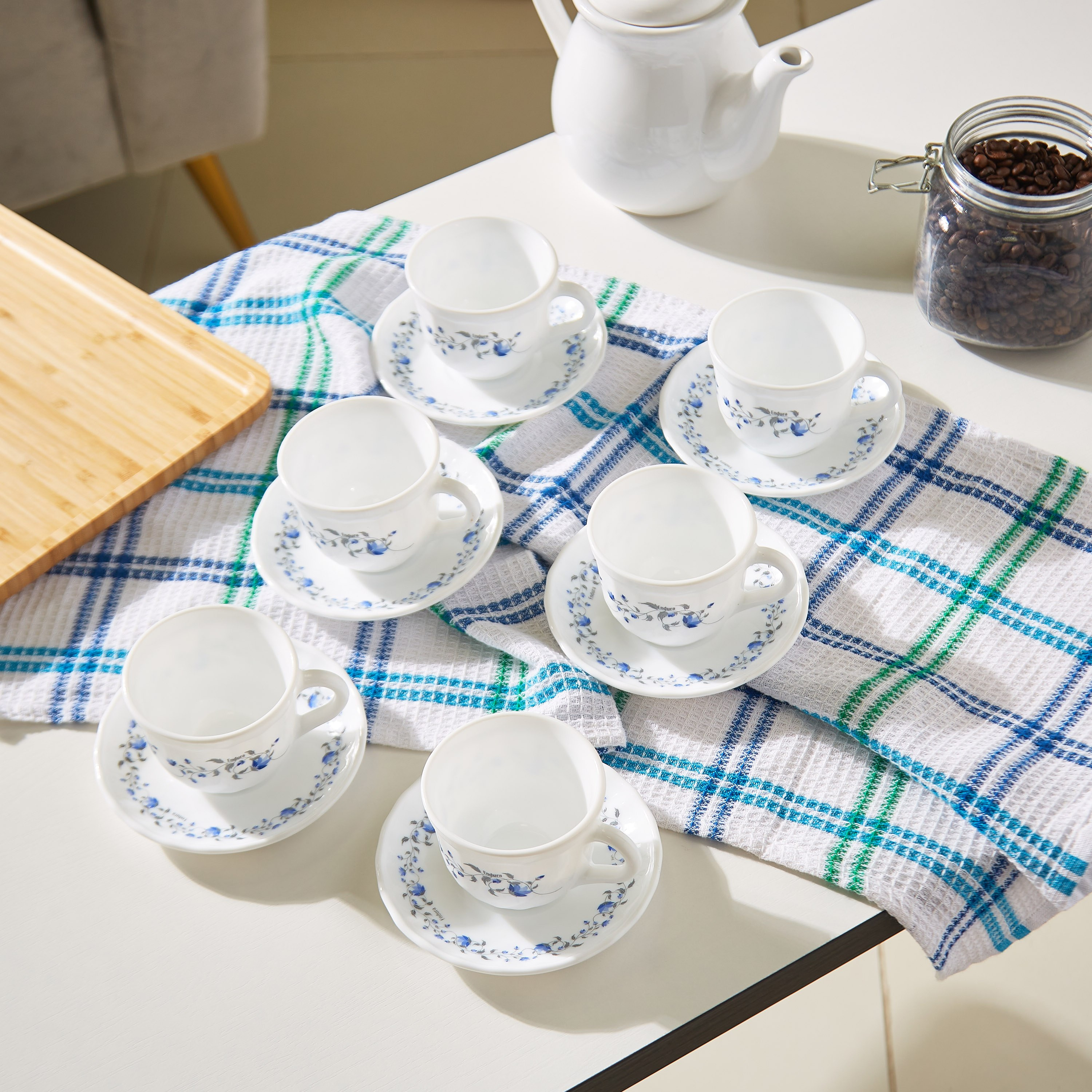 طقم فنجانين وصحون 12 قطعة من شيل هيلينا - 220 مل-hbxhomeware-diningandtabletop-coffeeandteasets-image-2