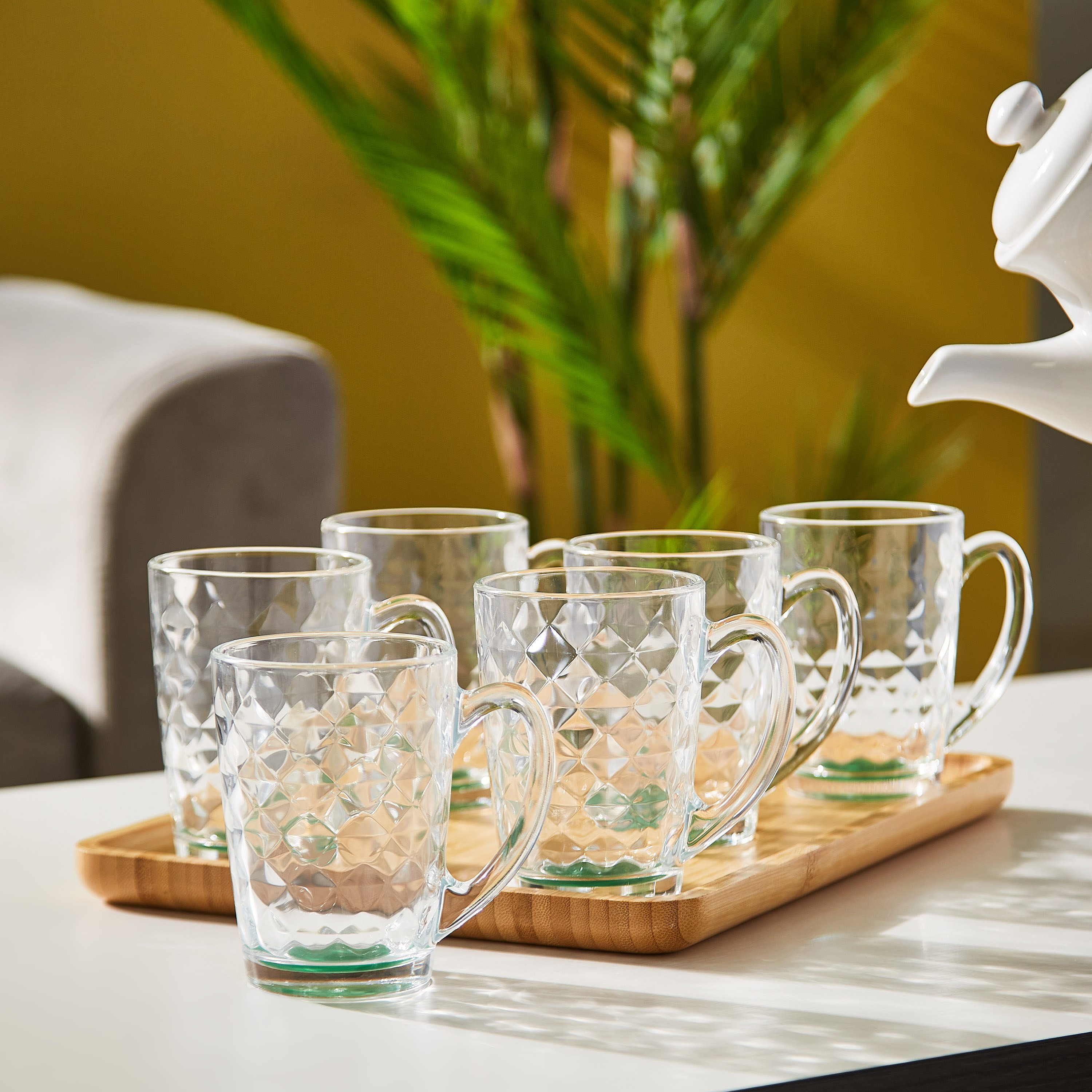 طقم مجّات بارزة الملمس بتصميم ألماس من لومينارك إيميلي - 320 مل-hbxhomeware-diningandtabletop-coffeeandteasets-image-1