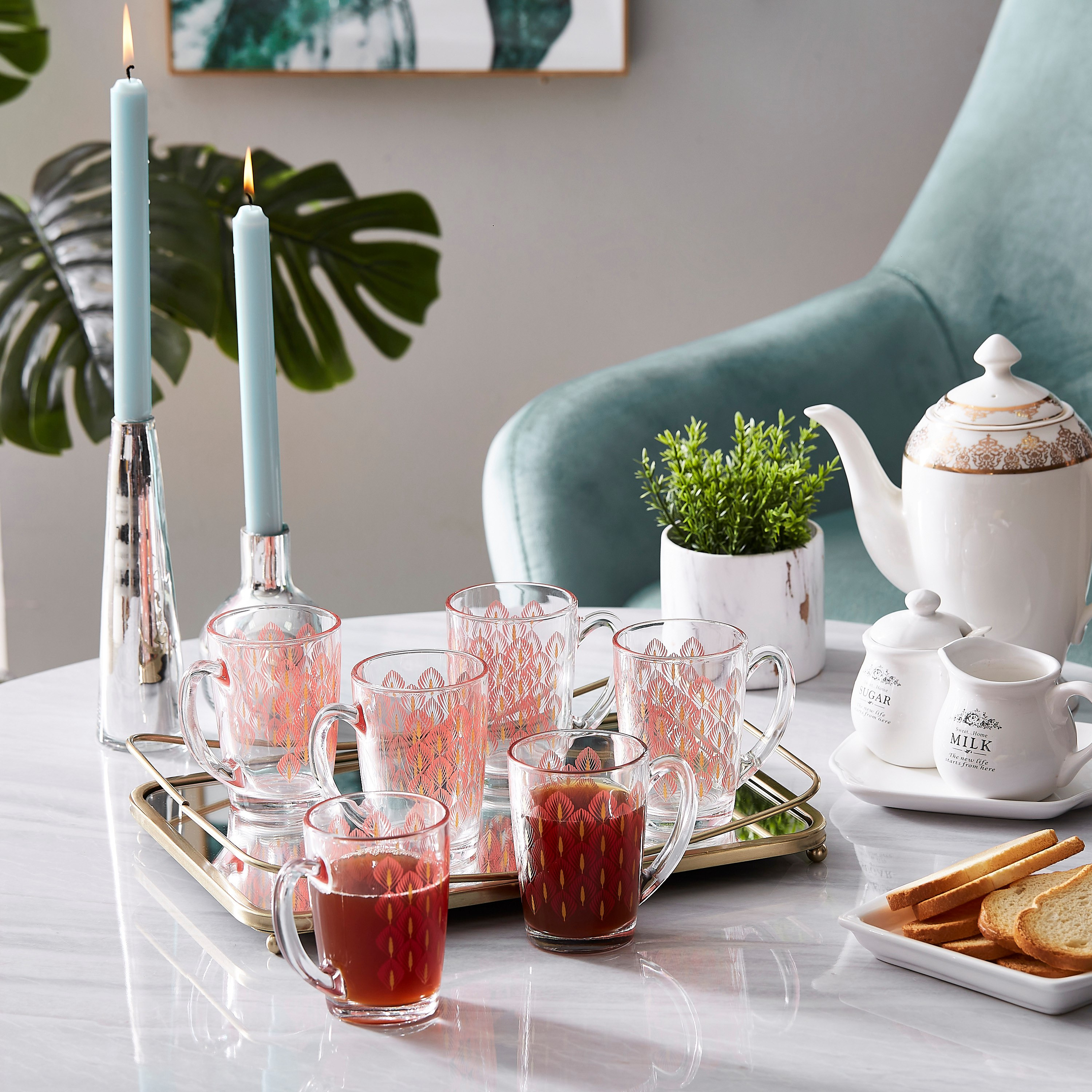 طقم مجات 6 قطع من مورنينج روبي - 320 مل-hbxhomeware-diningandtabletop-coffeeandteasets-image-4