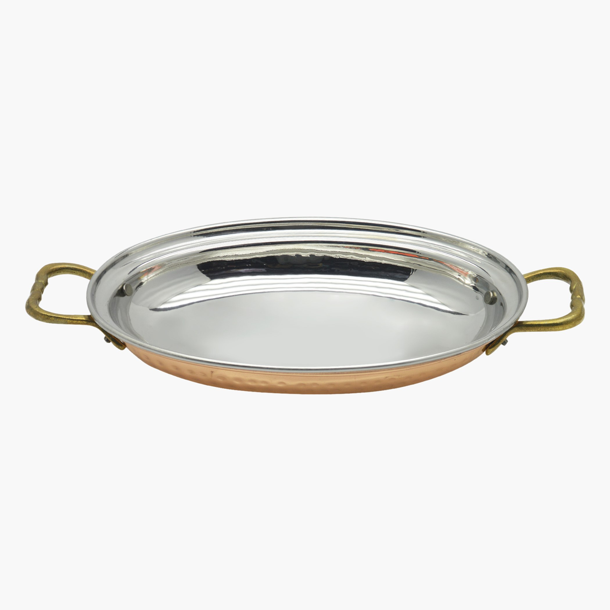 طبق بيضاوي نحاسي من فيونا - 24x14 سم-hbxdecorandfurnishings-tabletop-serveware-image-1