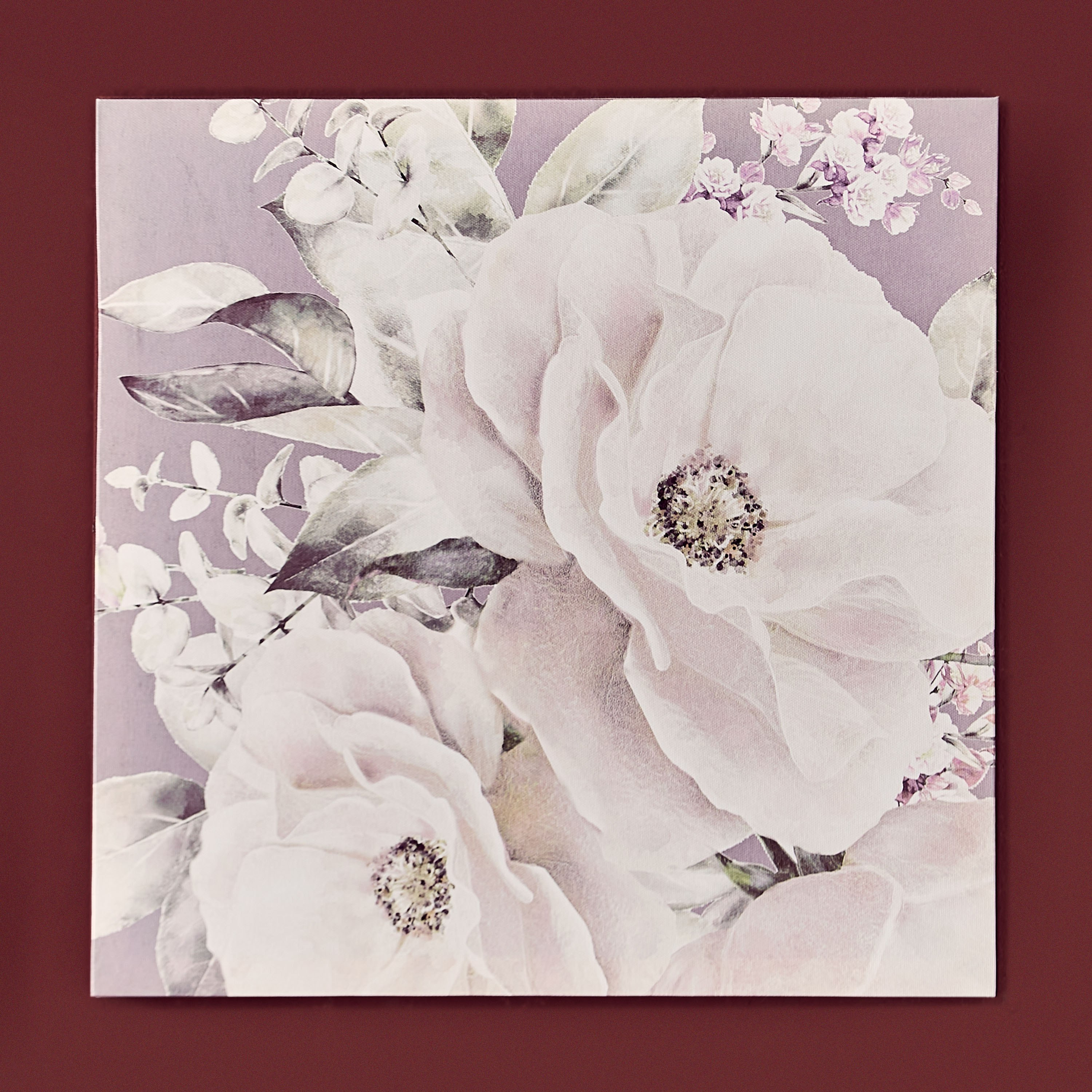 لوحة كانفاس مؤطرة بتصميم زهرة من إلمر - 40x2x40 سم-hbxhomeware-hbxdecorandfurnishings-image-1