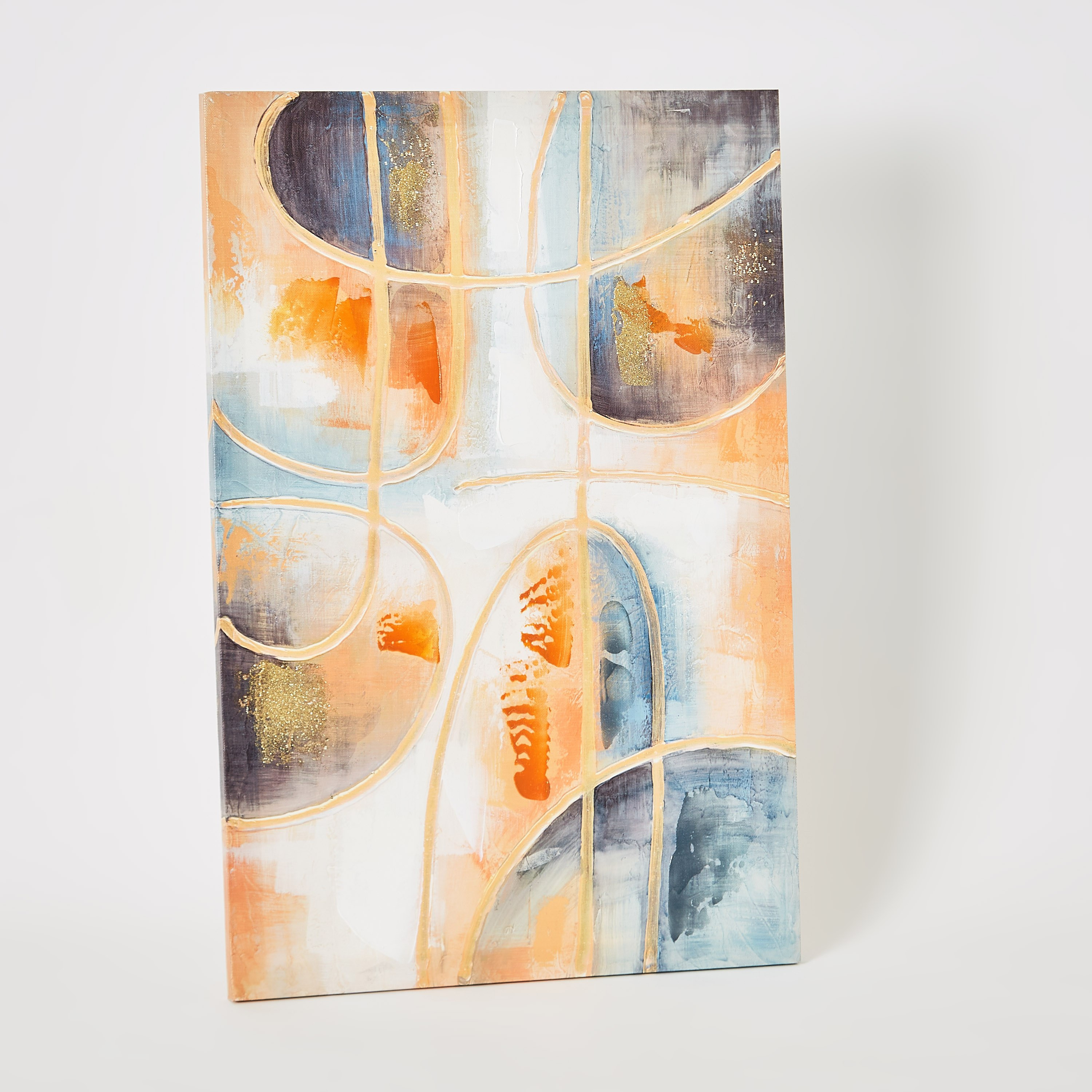لوحة كانفاس مؤطرة مرسومة بطبعات تجريديّة من جايد - 40x2x60 سم-hbxhomeware-hbxdecorandfurnishings-image-5
