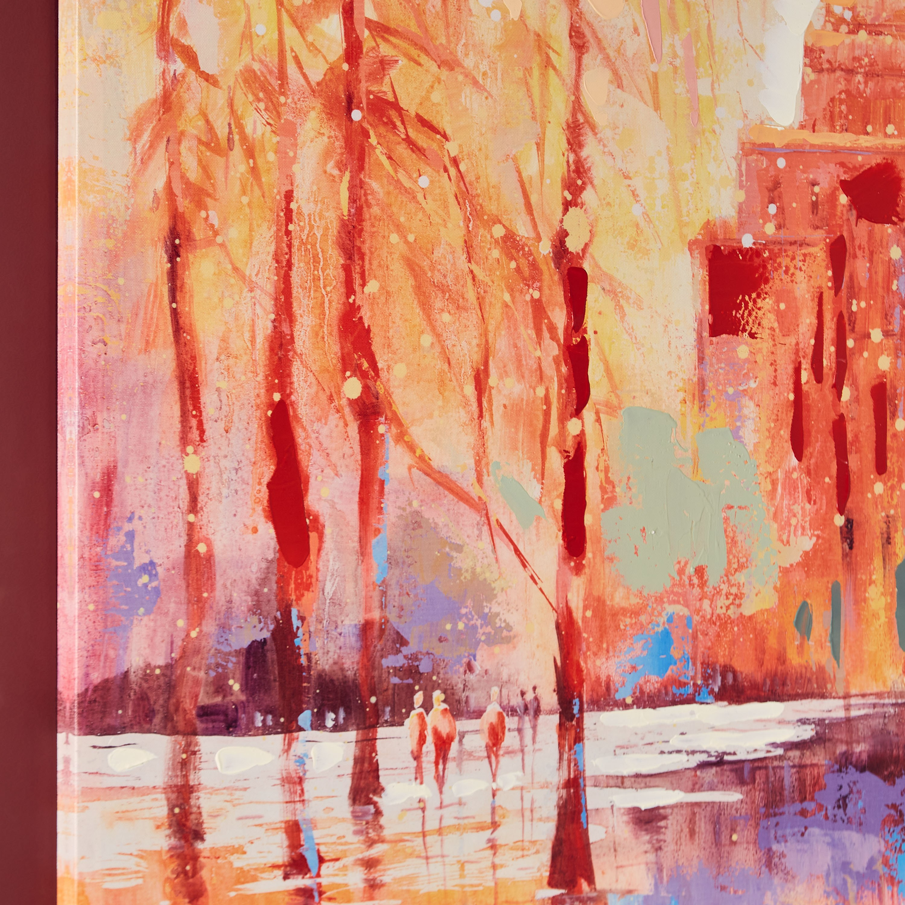 لوحة كانفاس مؤطرة مرسومة بطبعات بتصميم تايم سكوير من جيد - 80x3x80 سم-hbxhomeware-hbxdecorandfurnishings-image-3