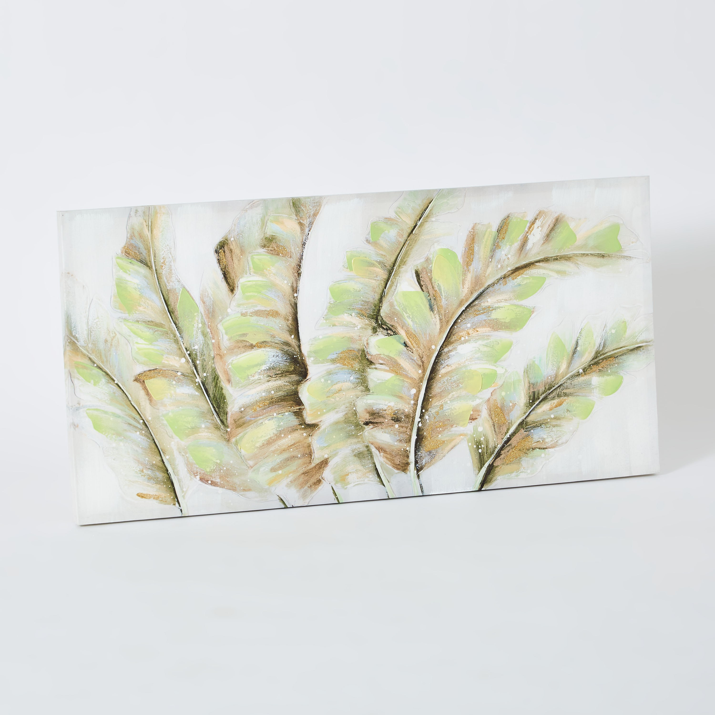 لوحة كانفاس مؤطرة بطبعات ريش من جيد - 100x3x50 سم-PROMO_HB_AE_B1G1_250925-image-5