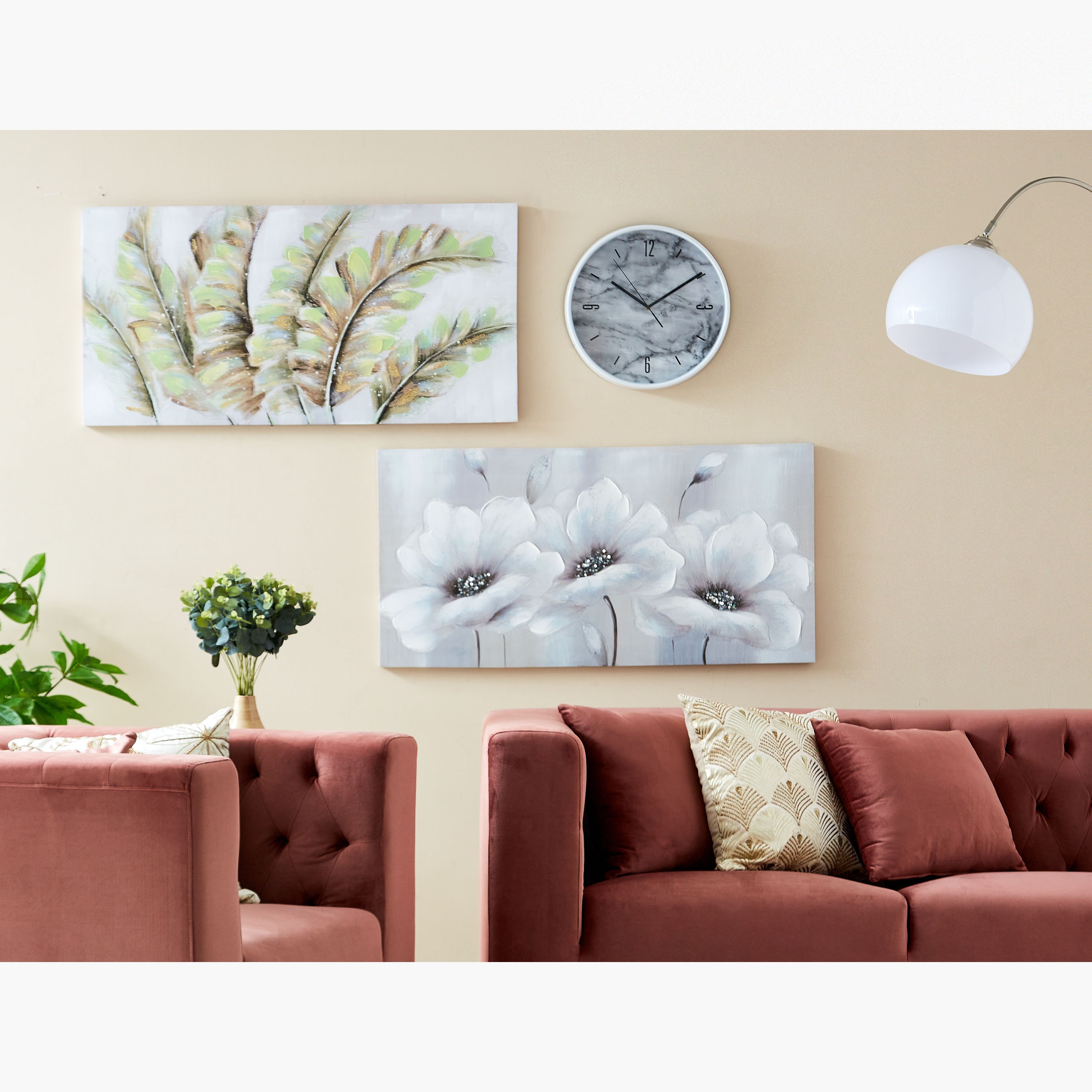 Jade Flowers Painted Canvas Framed Picture - 50x100 cm-PROMO_HB_AE_B1G1_250925-image-4