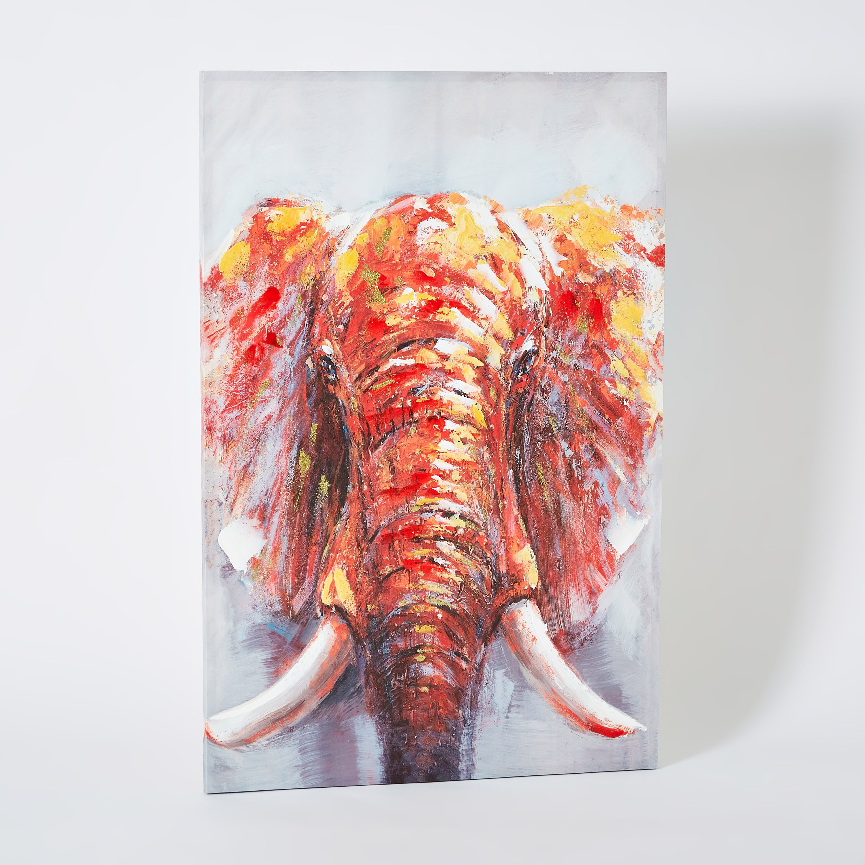 Jade Elephant Printed and Handpainted Canvas Framed Picture - 120x3x80 cm-hbxhomeware-hbxdecorandfurnishings-image-5