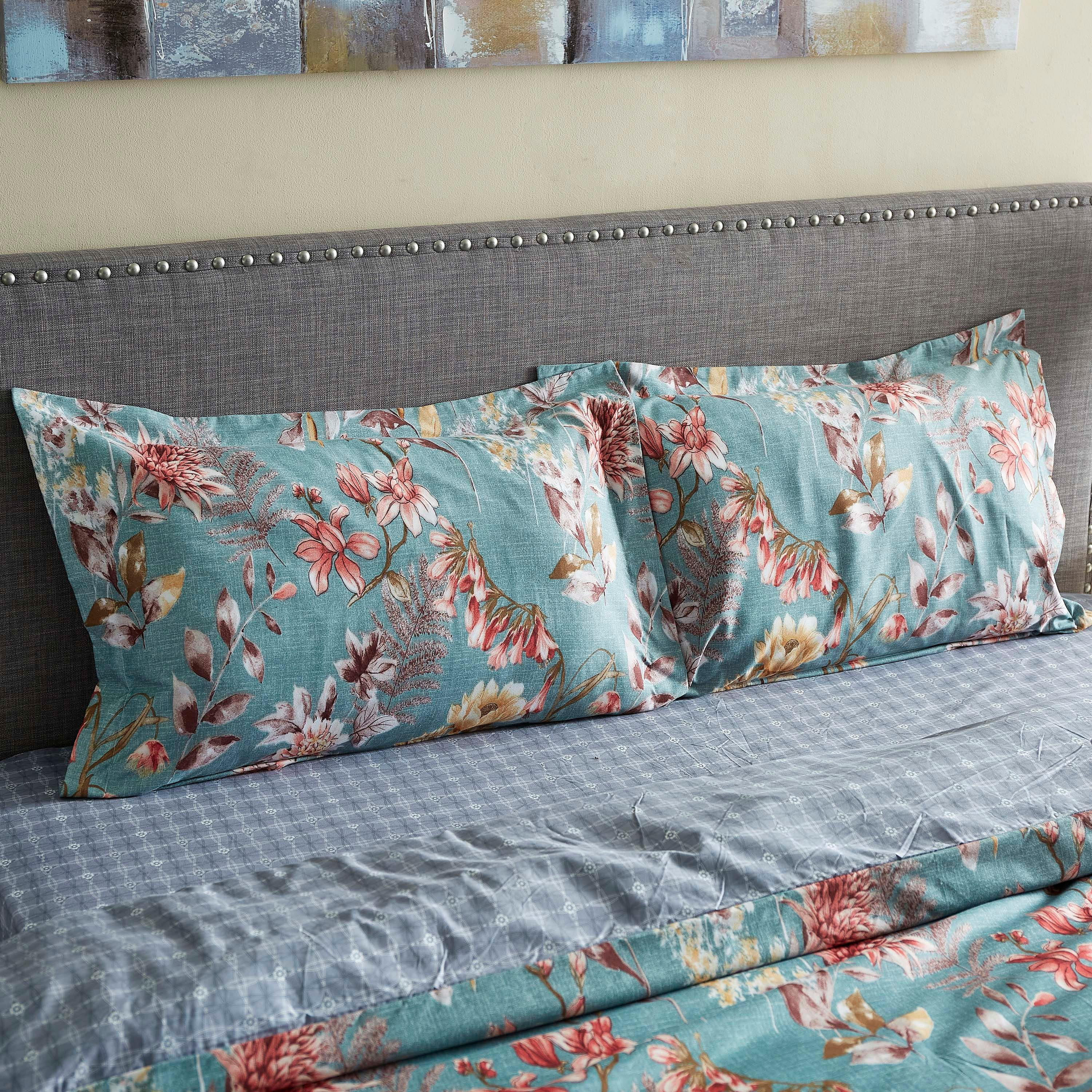 طقم غطاء لحاف كينج ميكروفايبر من 6 قطع بطبعات دايزي - 220x220 سم-hbxhomeware-hbxdecorandfurnishings-image-4