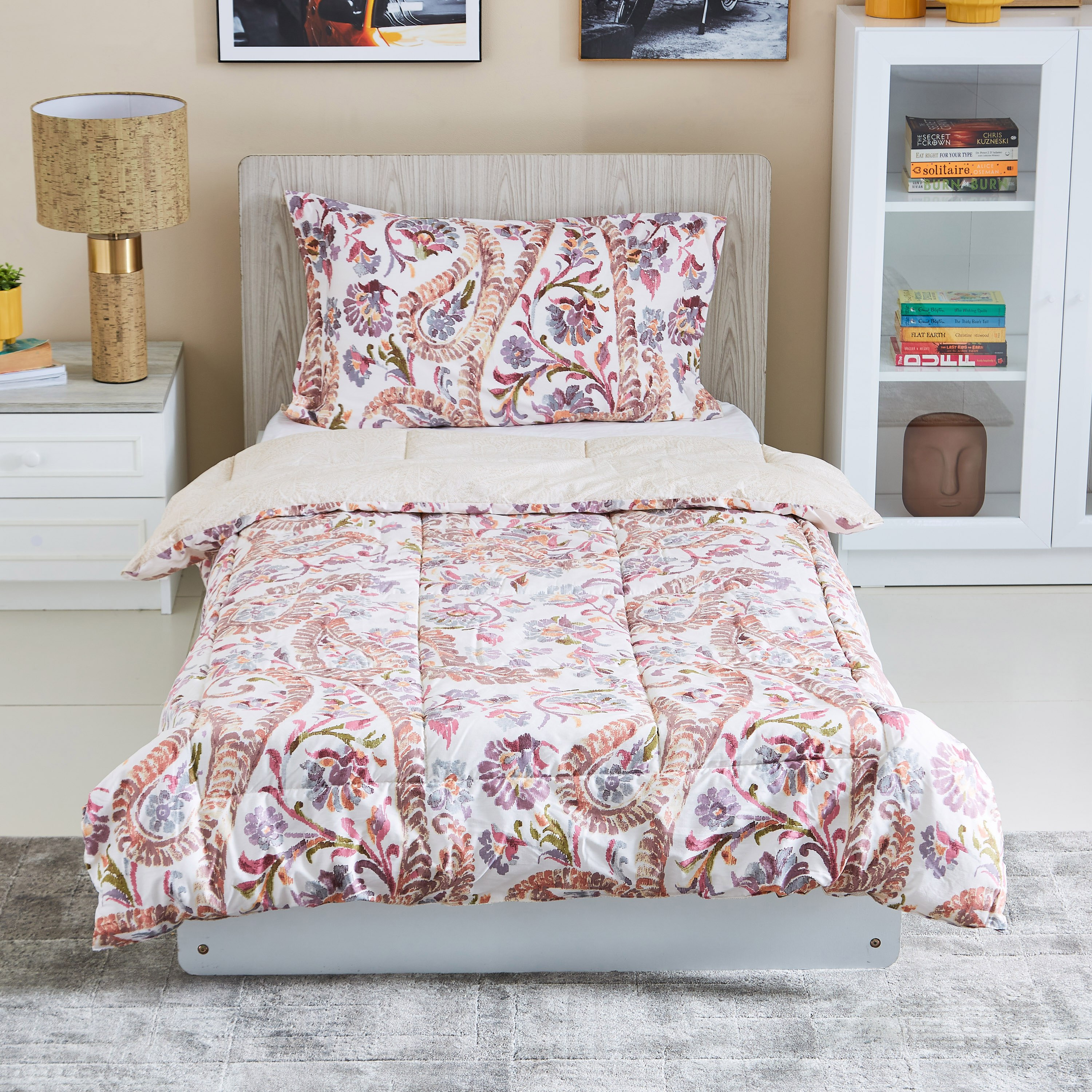 طقم لحاف فردي قطن من قطعتين بطبعات بيزلي - 135x220 سم-PROMO_HB_AE_B1G1_250925-image-2