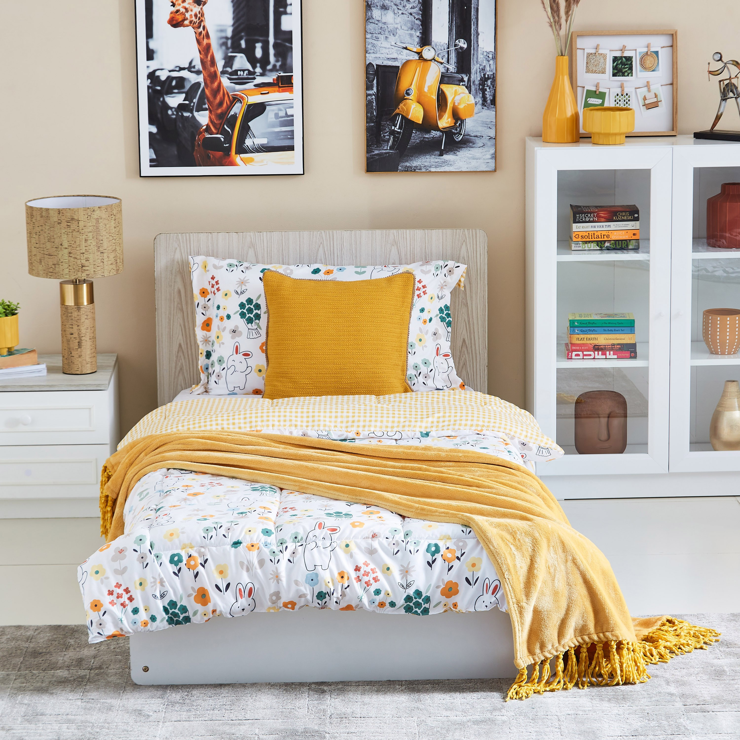 طقم لحاف فردي من الألياف الدقيقة بطبعات من قطعتين من إلياس - 135x220 سم-hbxhomeware-hbxkidsandyouth-image-5
