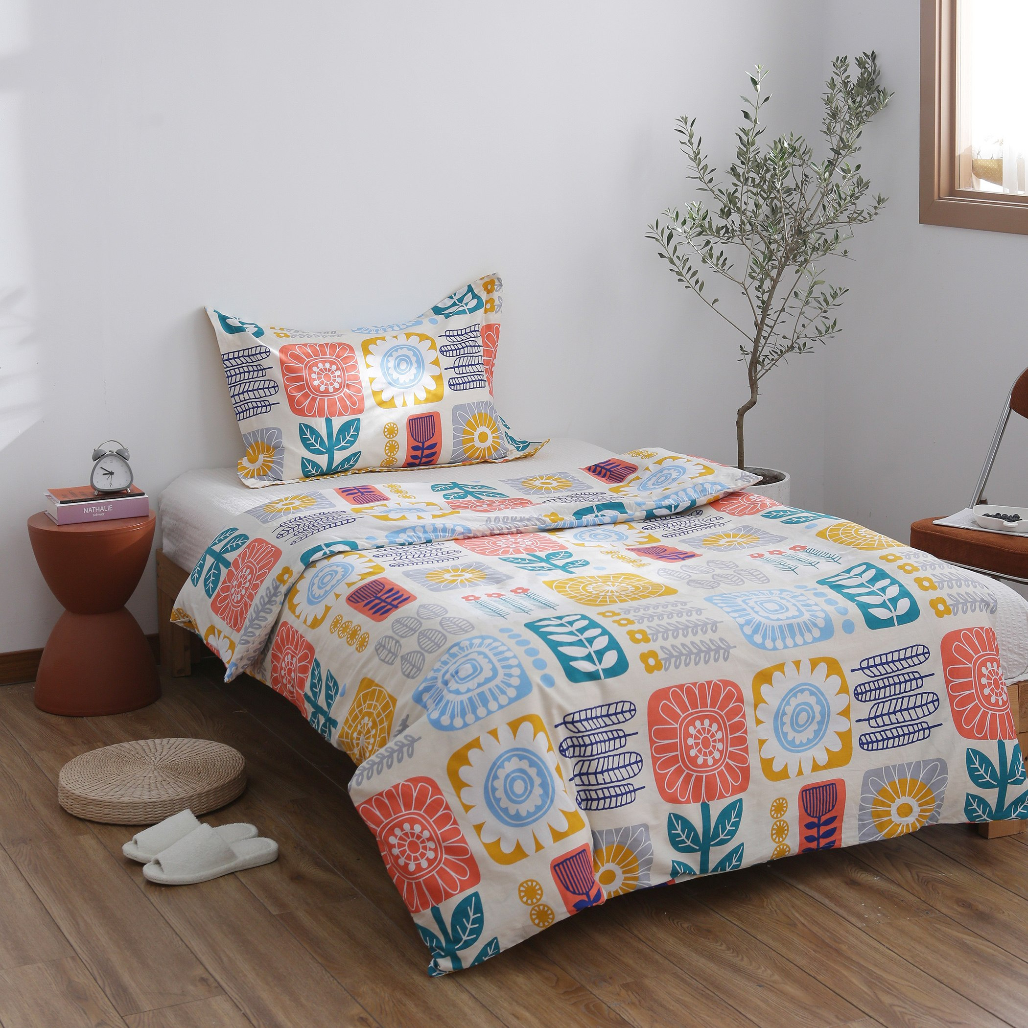 Nolan 2-Piece Printed Cotton Single Comforter Set - 135x220 cm-hbxhomeware-hbxkidsandyouth-image-1