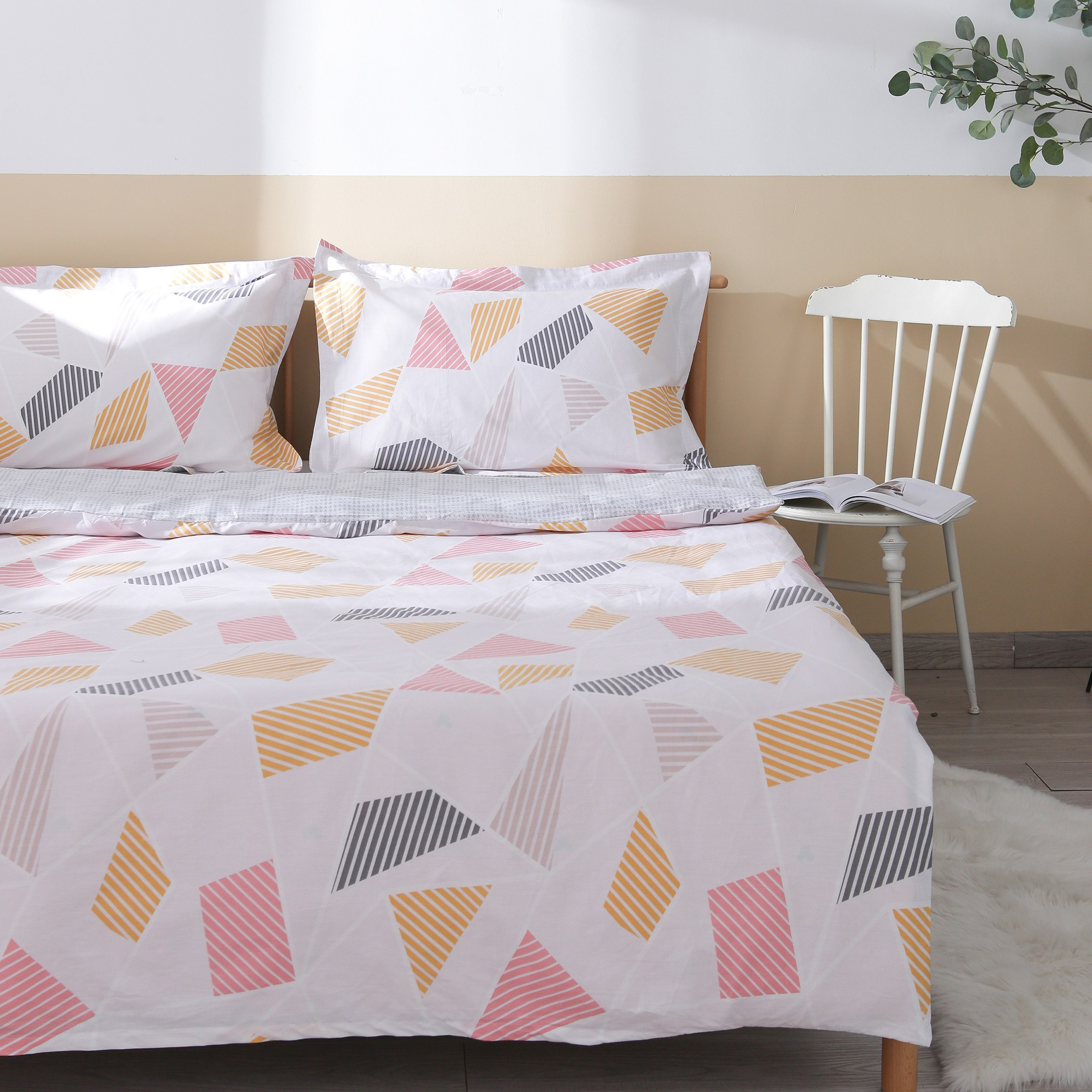 طقم لحاف مزدوج قطني 3 قطع بطبعات 160x220 سم - إزرا-hbxhomeware-hbxkidsandyouth-image-3