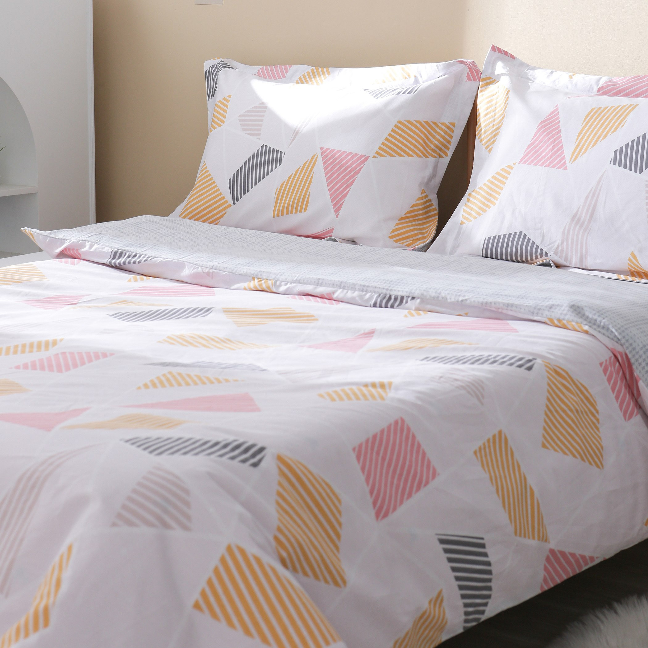 طقم لحاف مزدوج قطني 3 قطع بطبعات 160x220 سم - إزرا-hbxhomeware-hbxkidsandyouth-image-4