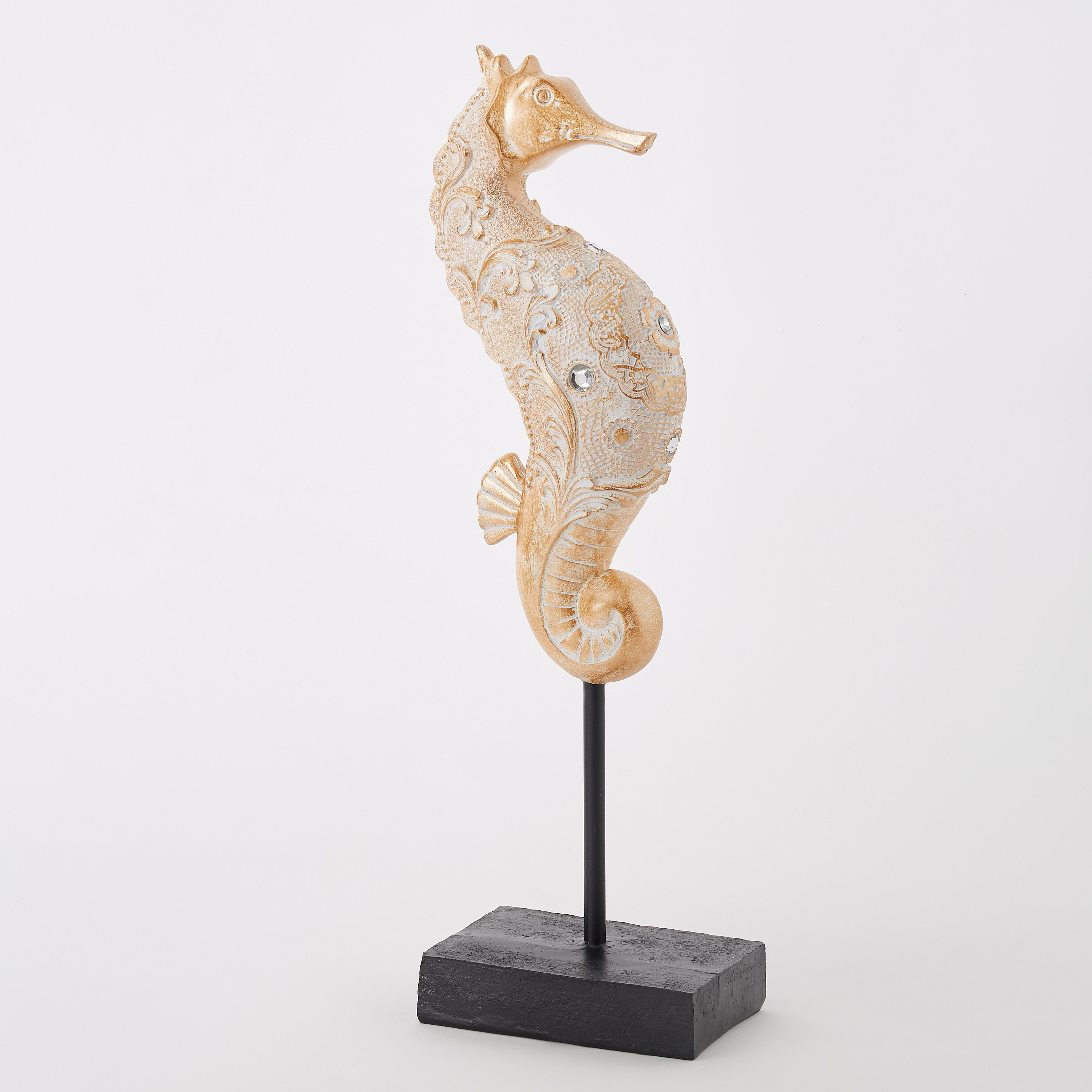 حصان بحر بولي ريزين للزينة من كورال - 12.5x7.9x38.5 سم-hbxhomeware-homedecor-figurinesandornaments-image-5