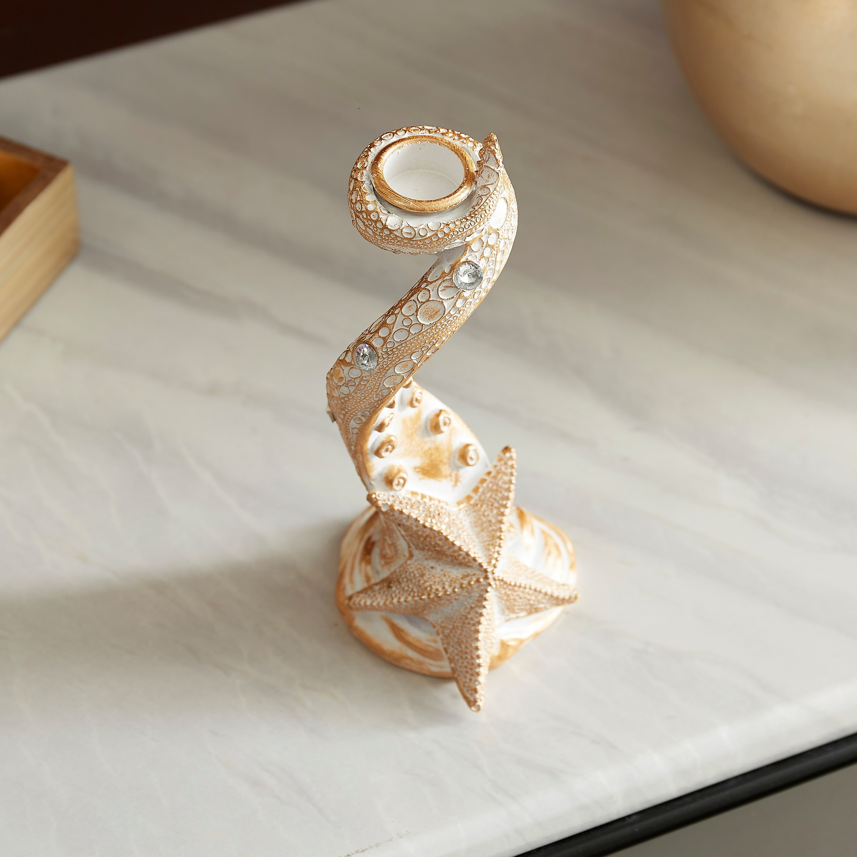 قطعة ديكور بولي ريزين بشكل نجمة البحر مع ذراع أخطبوط - 8x9x17.8 سم-hbxhomeware-homedecor-figurinesandornaments-image-2