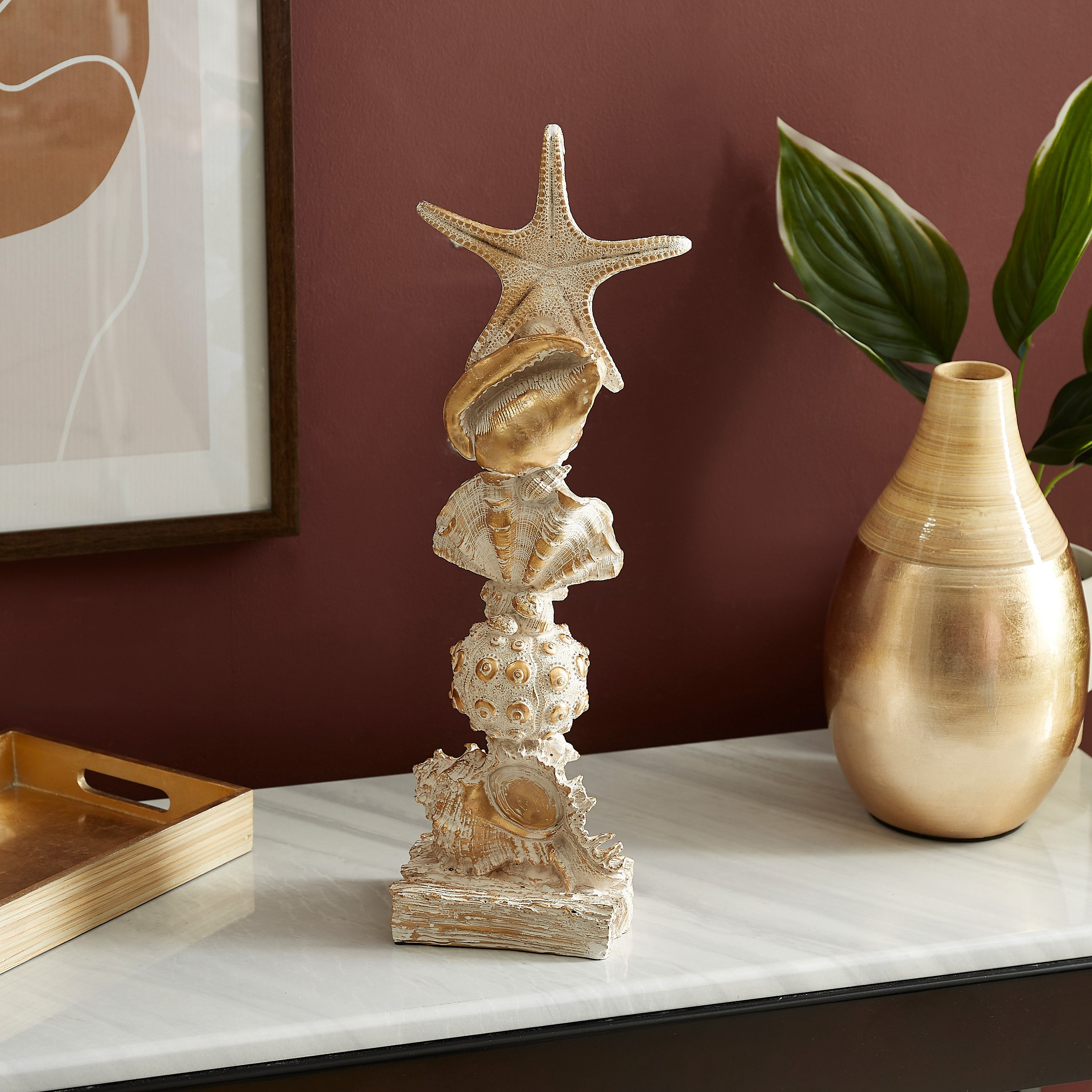 قطعة ديكور بولي ريزين بتصميم تحت الماء من كورال - 16x11x49.5 سم-hbxhomeware-homedecor-figurinesandornaments-image-2