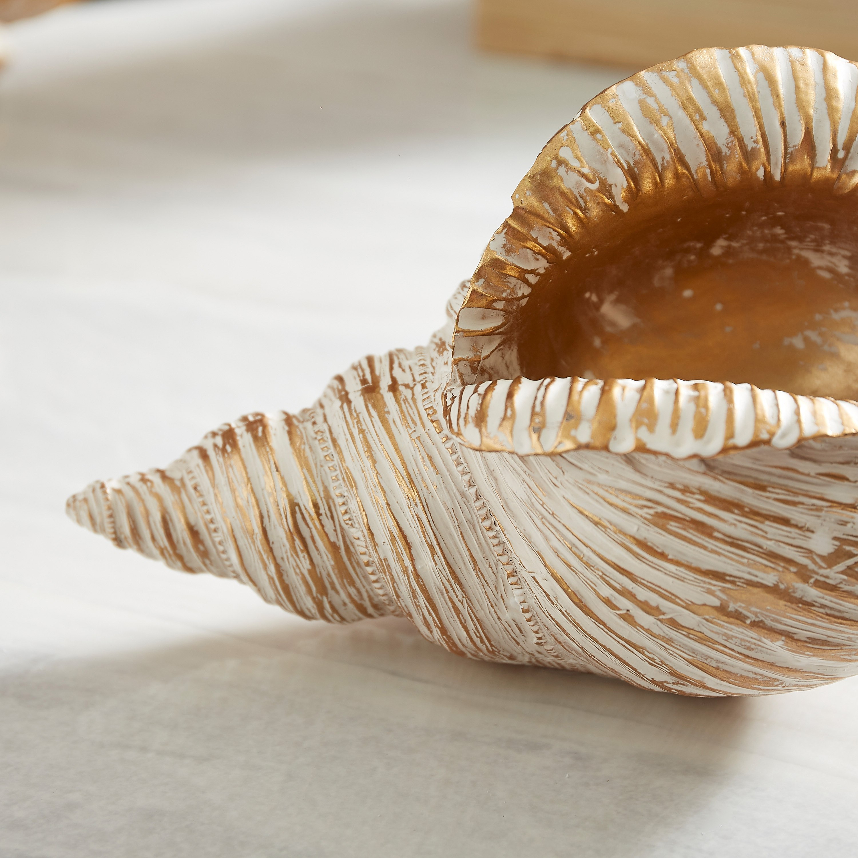 قطعة ديكور محارة بحرية بولي ريزين- 24.5x12.5x13 سم-hbxhomeware-homedecor-figurinesandornaments-image-3