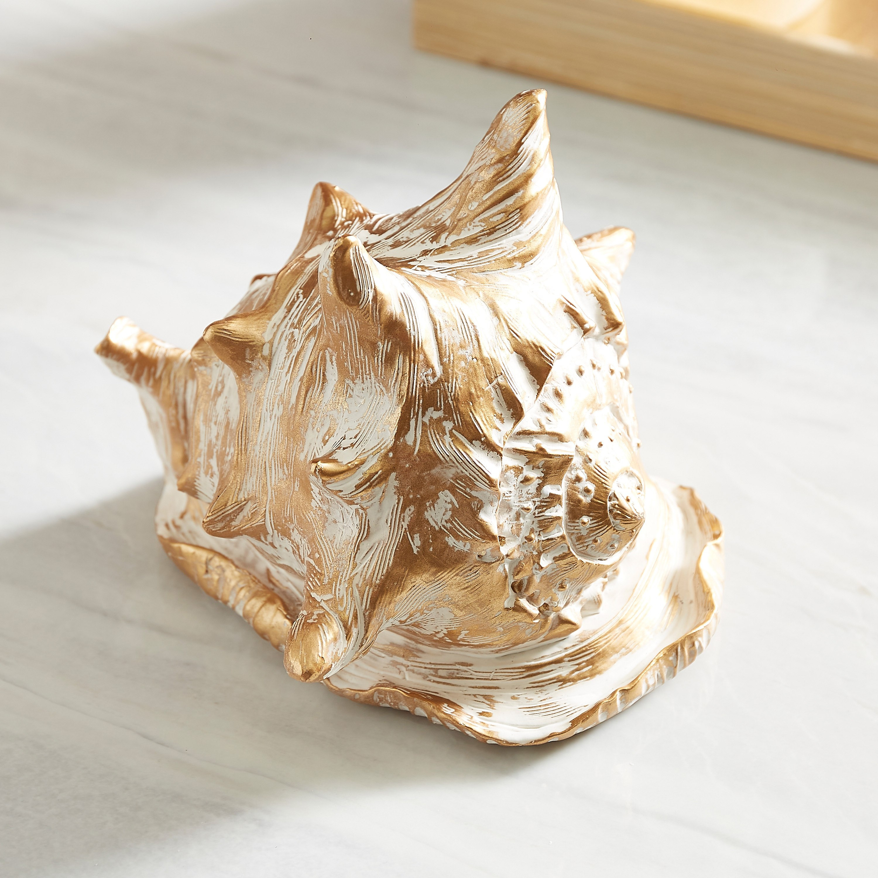 قطعة ديكور محارة بحرية بولي ريزين - 21.5x20x16 سم-hbxhomeware-homedecor-figurinesandornaments-image-1
