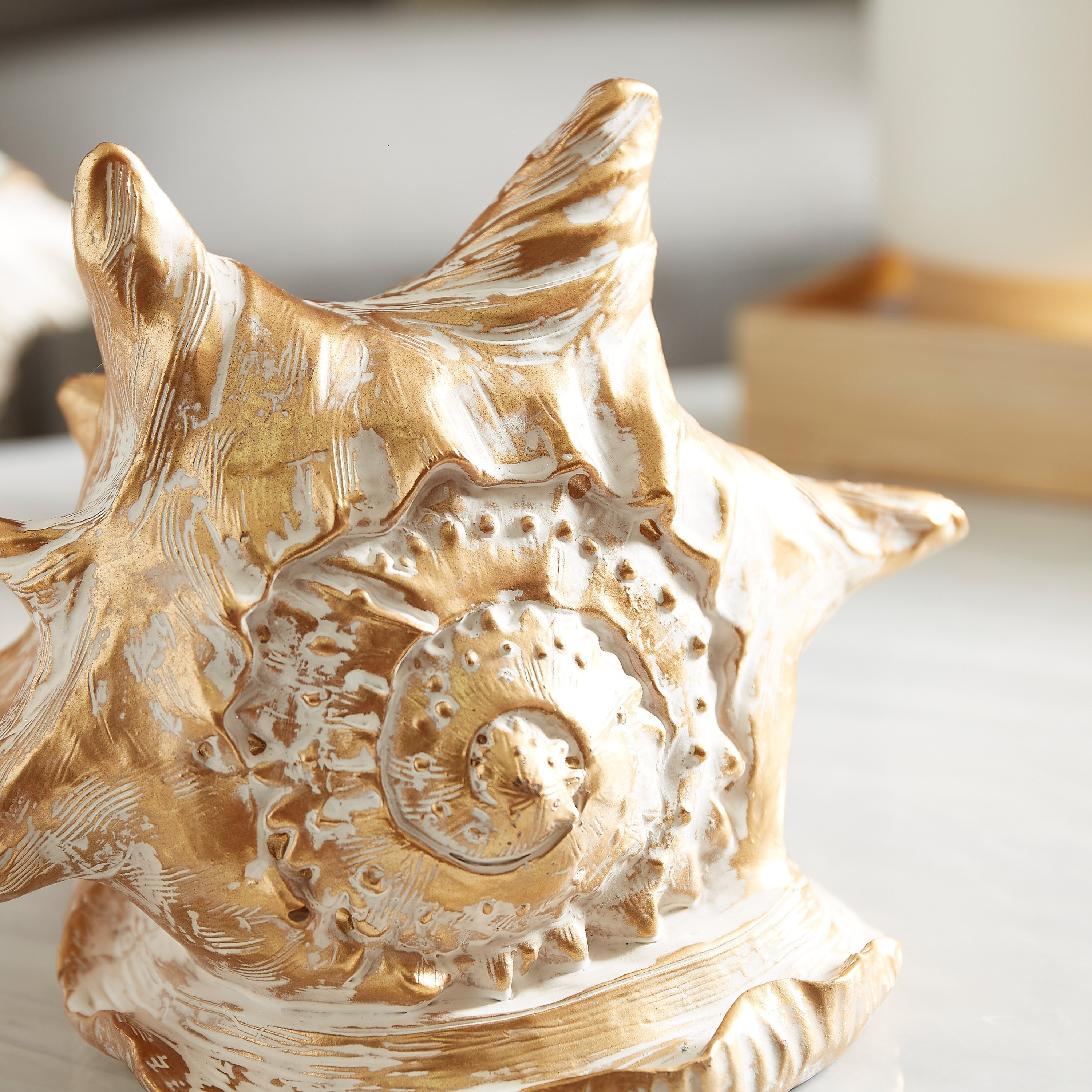 قطعة ديكور محارة بحرية بولي ريزين - 21.5x20x16 سم-hbxhomeware-homedecor-figurinesandornaments-image-3