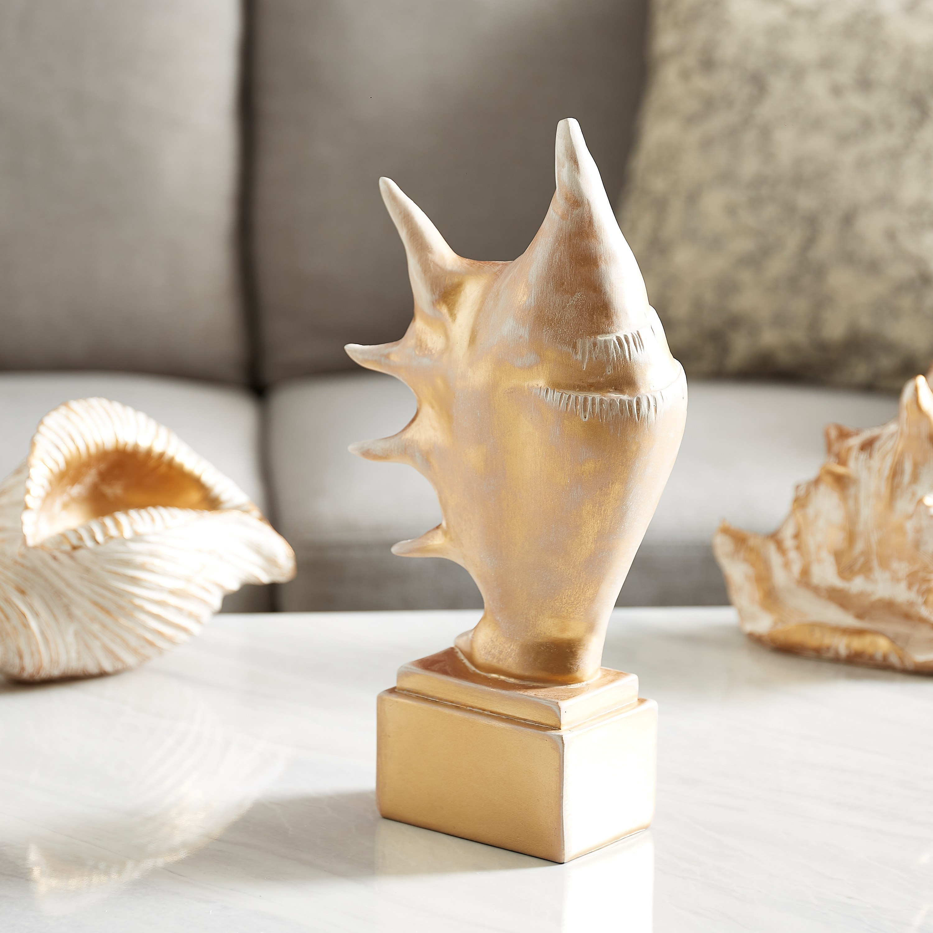 قطعة ديكور محارة بحرية بولي ريزين - 15x8x31.5 سم-hbxhomeware-homedecor-figurinesandornaments-image-2