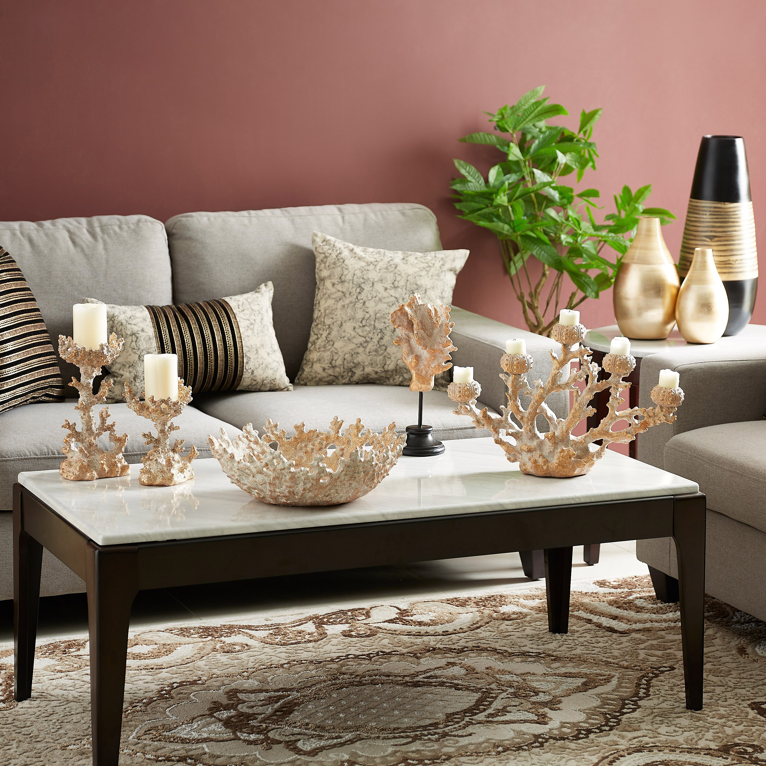 قطعة ديكور بتصميم شعب مرجانية بولي ريزين - 14x13x28.2 سم-hbxhomeware-homedecor-figurinesandornaments-image-4