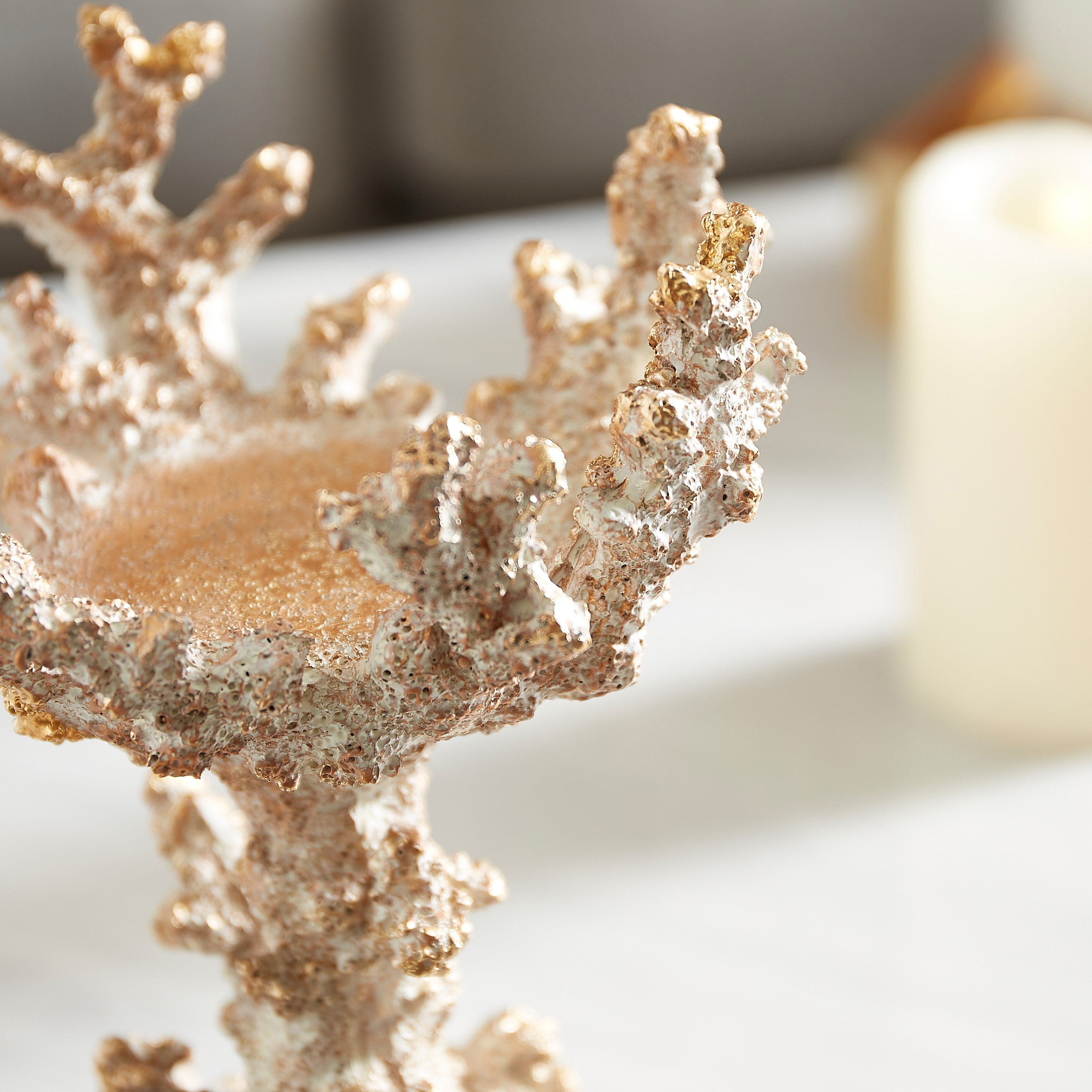 قطعة ديكور بتصميم شعاب مرجانية بولي ريزين - 13.2x12.2x19.8 سم-hbxhomeware-homedecor-figurinesandornaments-image-3