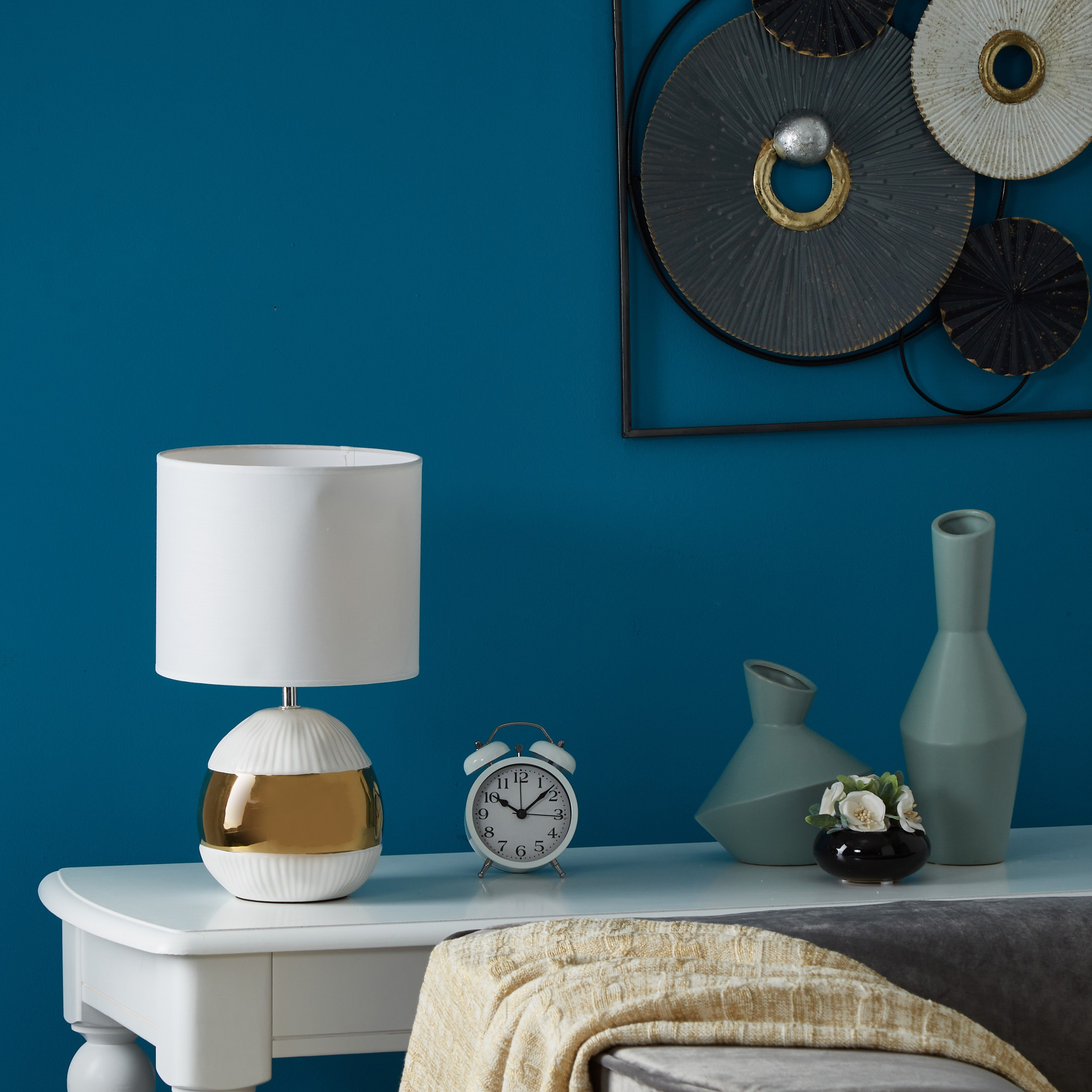 Skylar Ceramic Table Lamp with Oval Base - 35 cm-hbxlivingroom-lighting-tablelamps-image-4