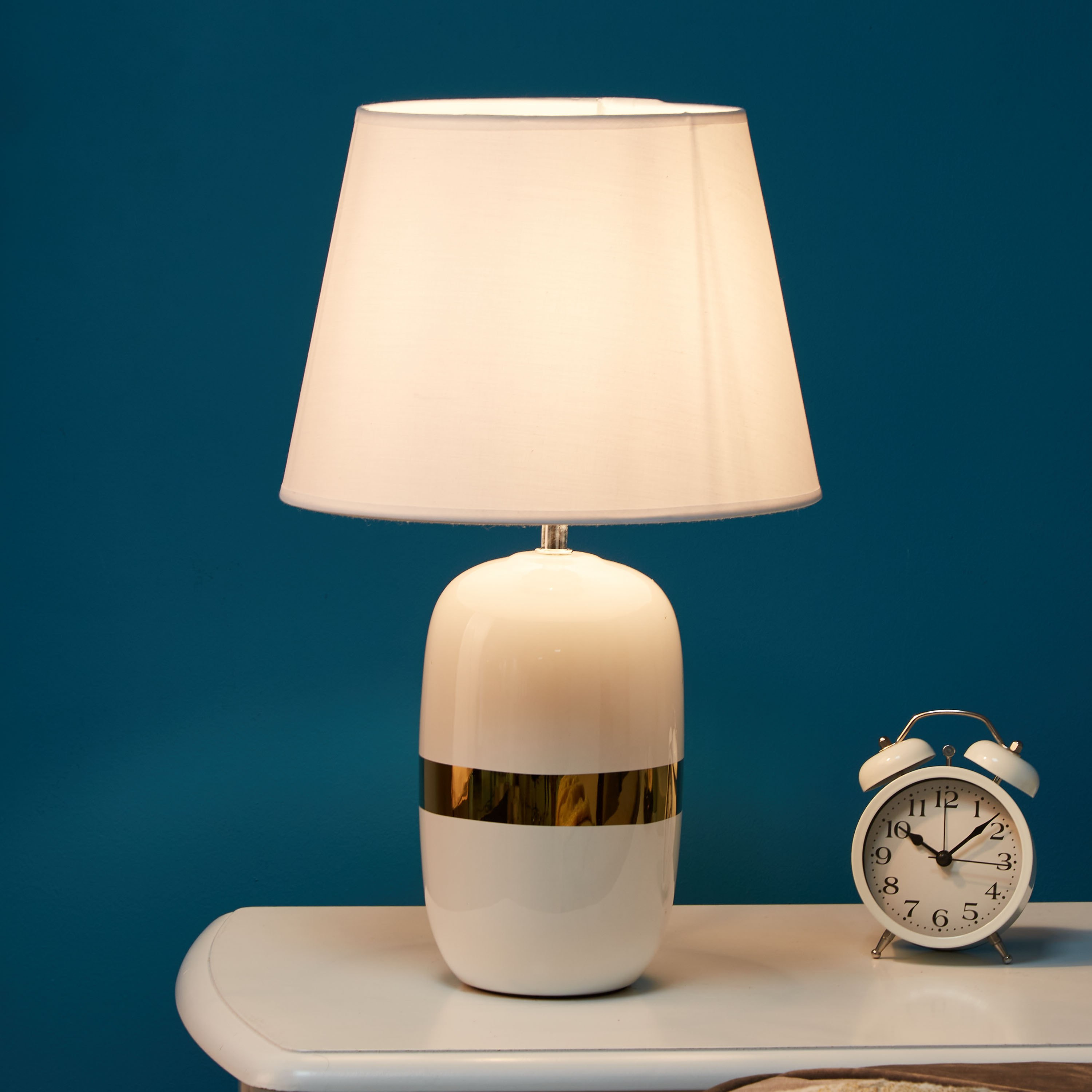 مصباح طاولة سيراميك بسوار ذهبي من سكايلر - 44 سم-hbxlivingroom-lighting-tablelamps-image-2