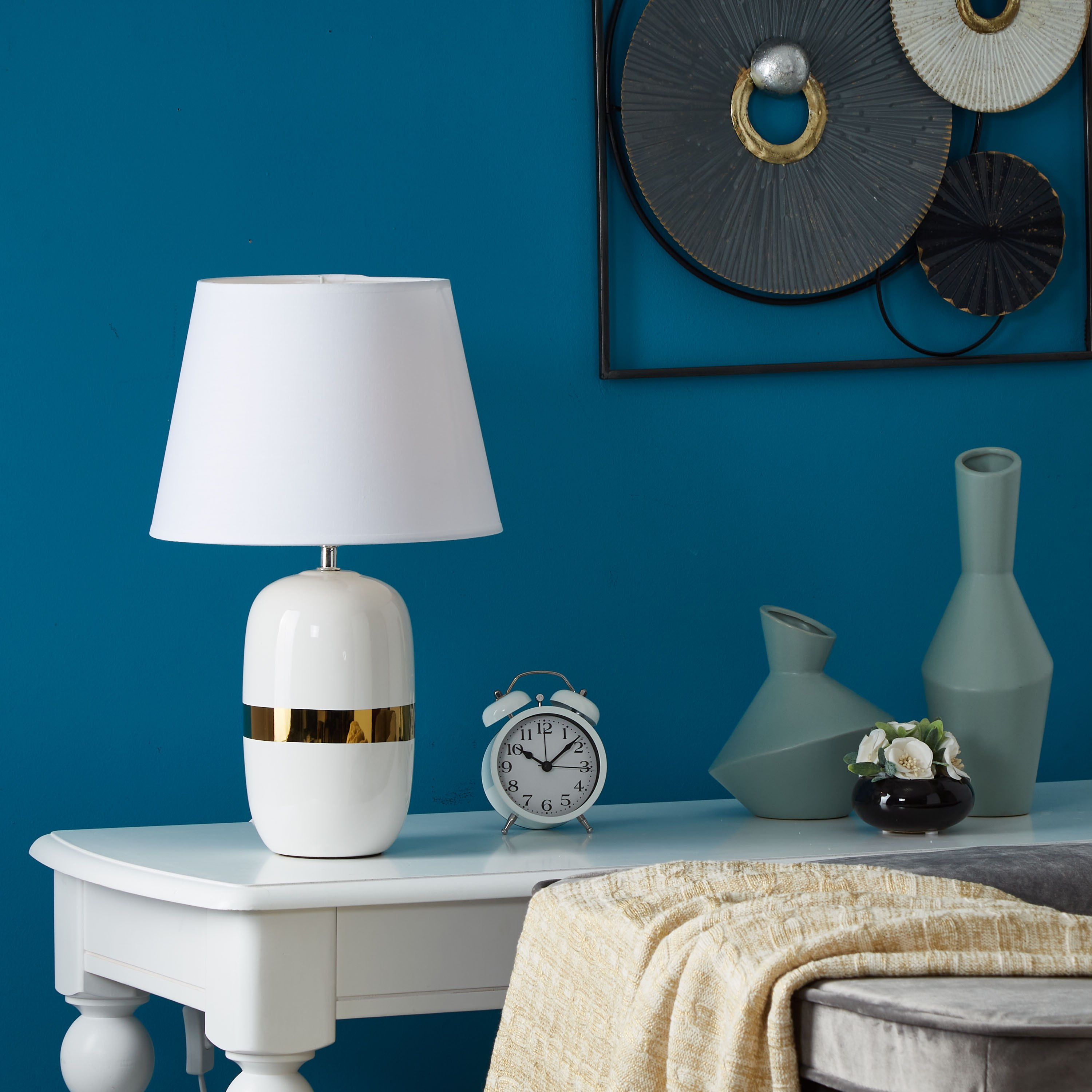 مصباح طاولة سيراميك بسوار ذهبي من سكايلر - 44 سم-hbxlivingroom-lighting-tablelamps-image-4