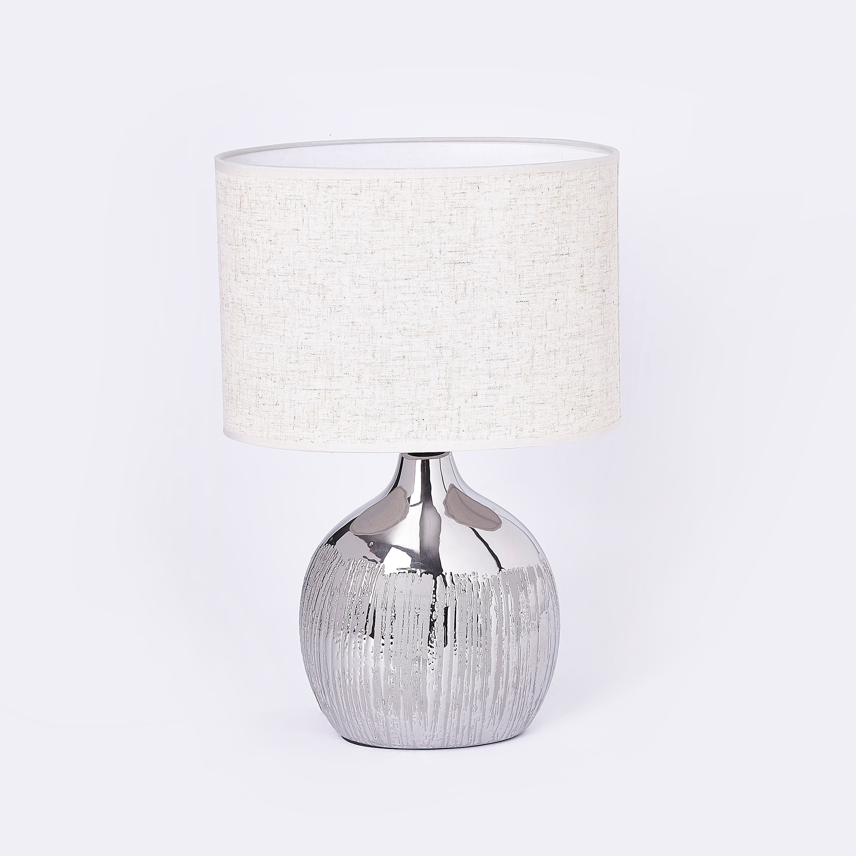 Skylar Ceramic Table Lamp with Textured Base - 42 cm-hbxlivingroom-lighting-tablelamps-image-5