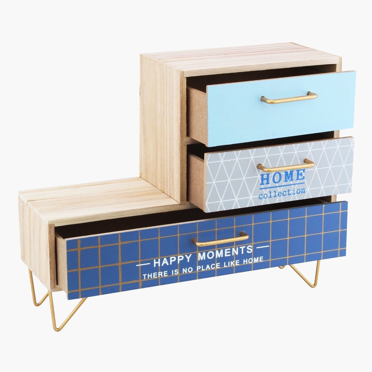 Amore 3-Drawer Wooden Cabinet - 30x10x24 cm-hbxdecorandfurnishings-homeaccessories-novelties-image-3