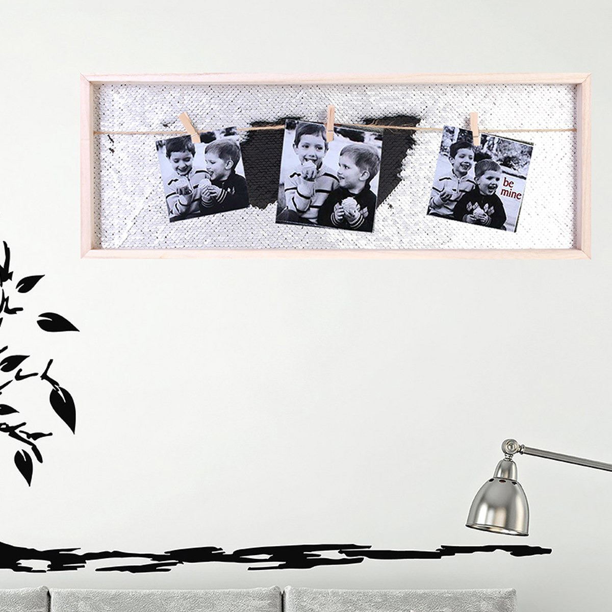 إطار مزين بالترتر مع مشابك-hbxdecorandfurnishings-homeaccessories-novelties-image-1