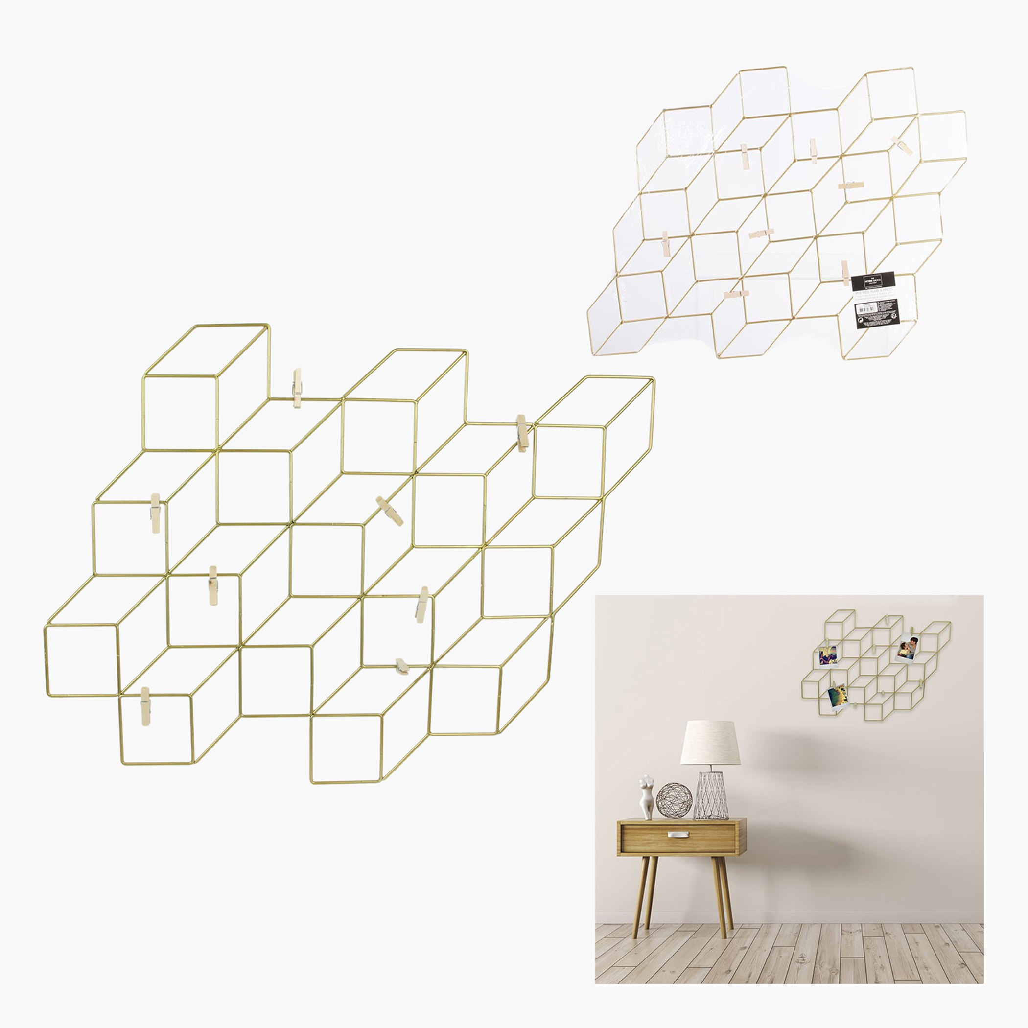 برواز صور سلك مونتاج مع 8 مشابك من آمور - 54x40 سم-hbxbedroom-decorandaccessories-photoframes-image-3