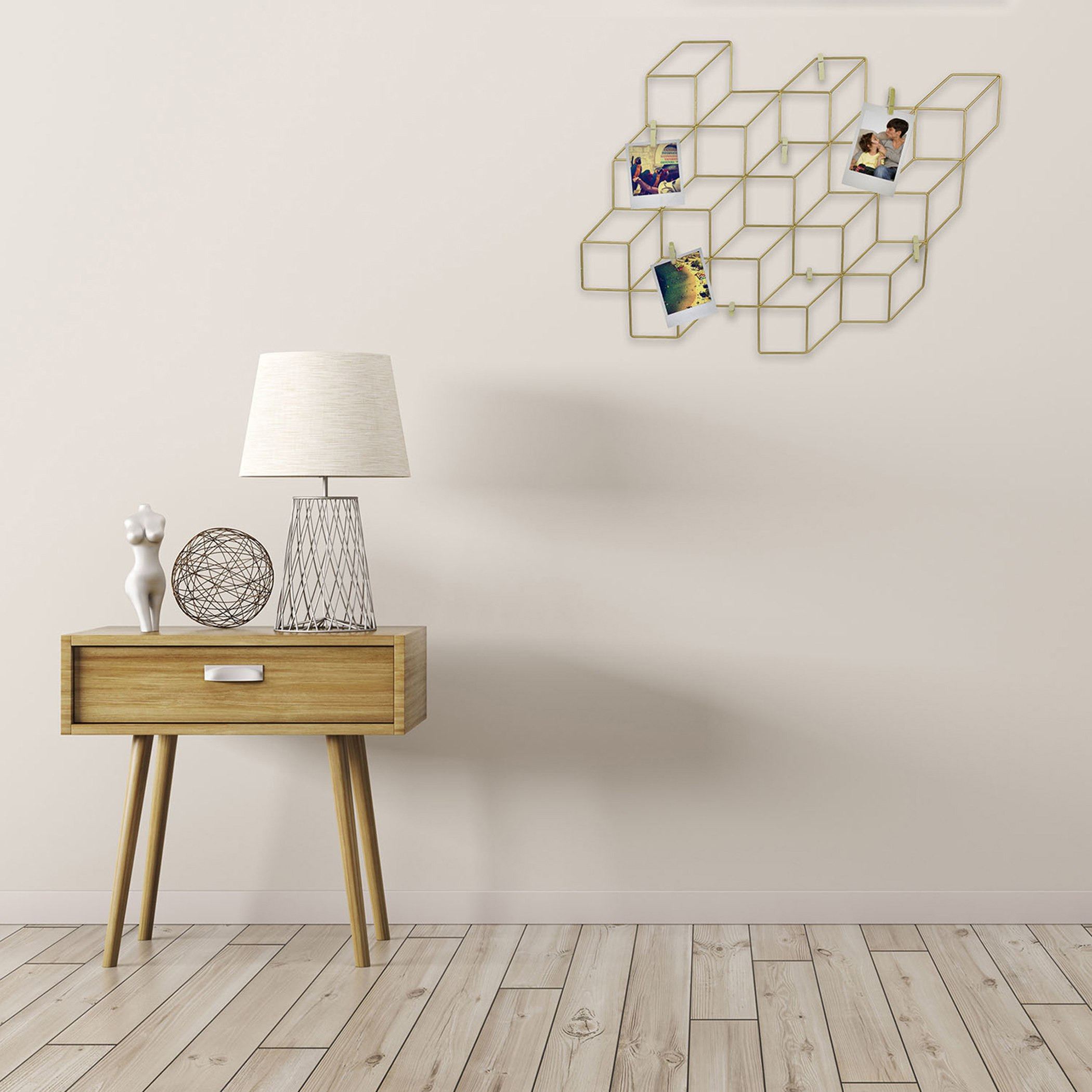 برواز صور سلك مونتاج مع 8 مشابك من آمور - 54x40 سم-hbxbedroom-decorandaccessories-photoframes-image-4