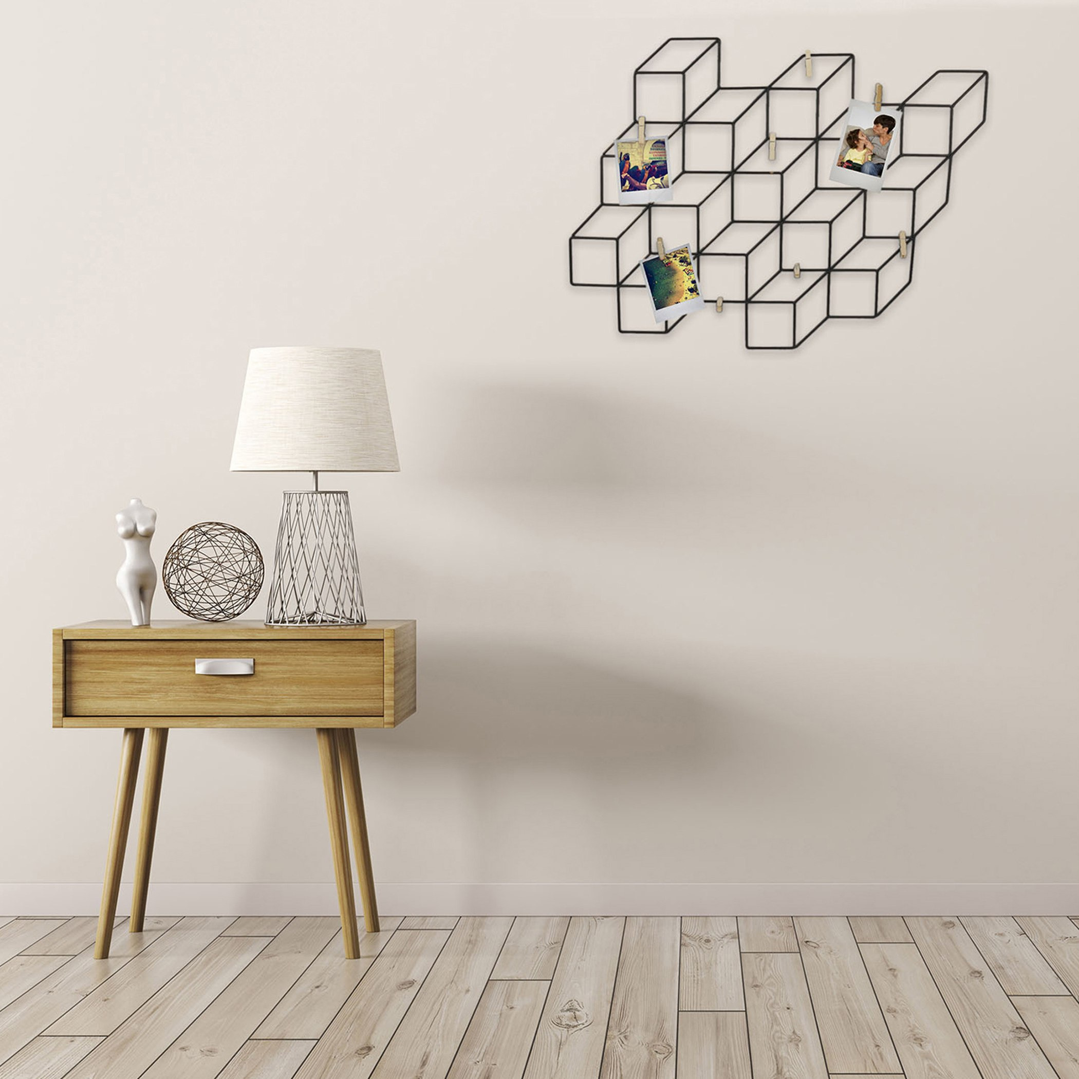 برواز صور سلك مونتاج مع 8 مشابك من آمور - 46x42 سم-hbxbedroom-decorandaccessories-photoframes-image-5