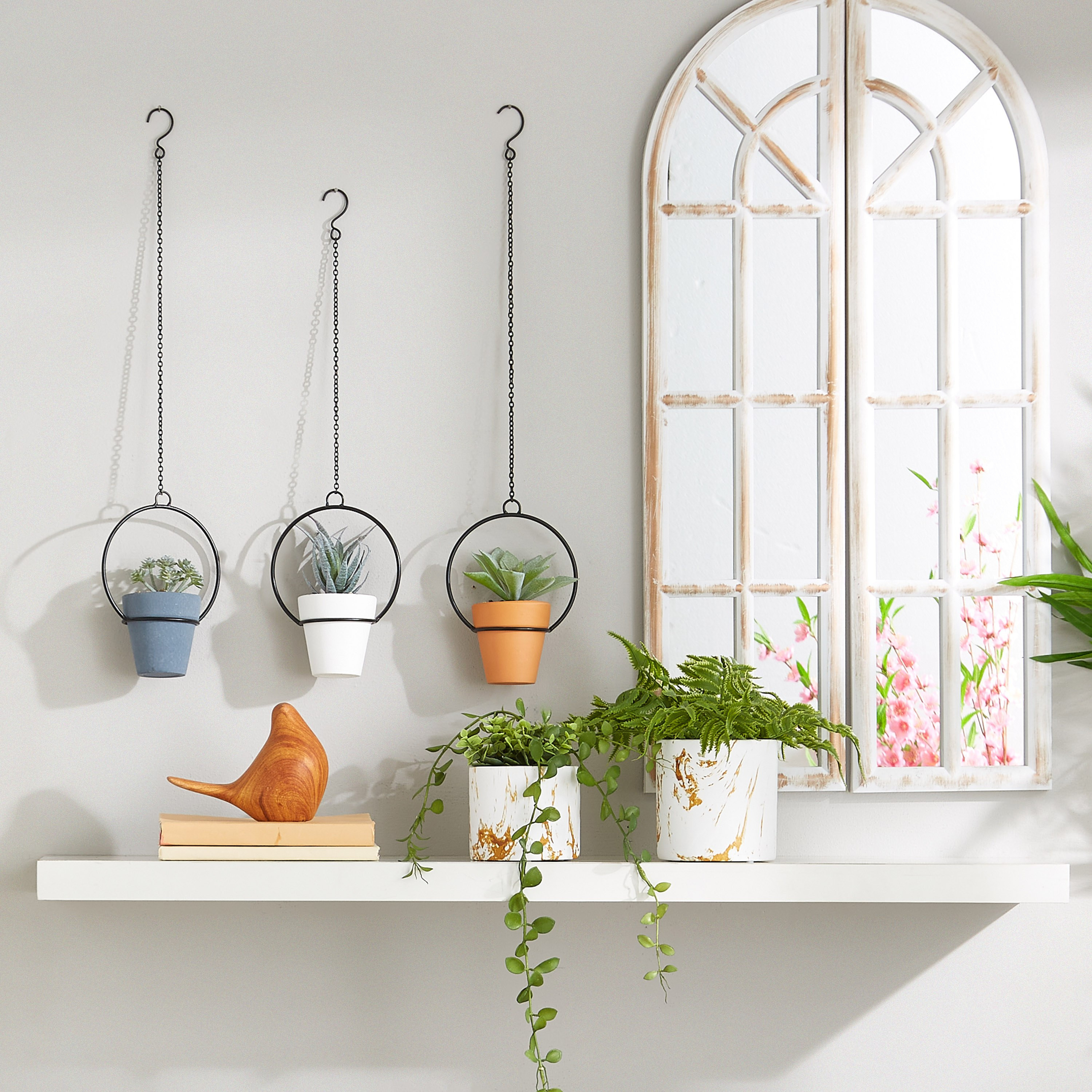 نبات اصطناعي بمعلّق معدني-hbxdecorandfurnishings-homeaccessories-artificialflowersandplants-image-3