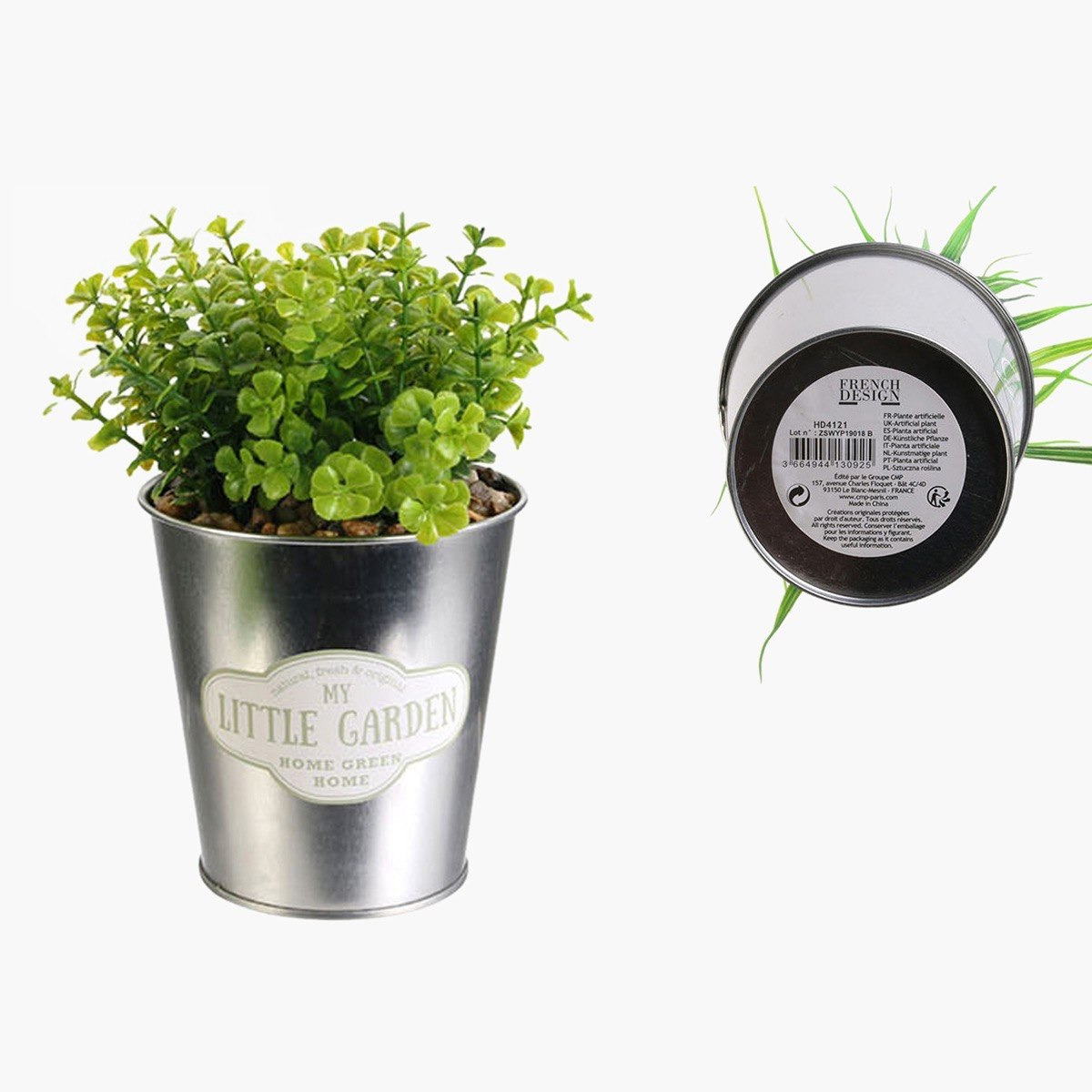 إصيص معدني بنبات إصطناعي - 24 سم-hbxdecorandfurnishings-homeaccessories-artificialflowersandplants-image-2